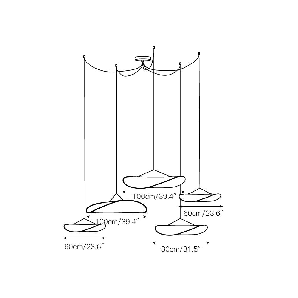 Elsolir Pendelleuchte Papier Modern Minimalistisch-Letslighting