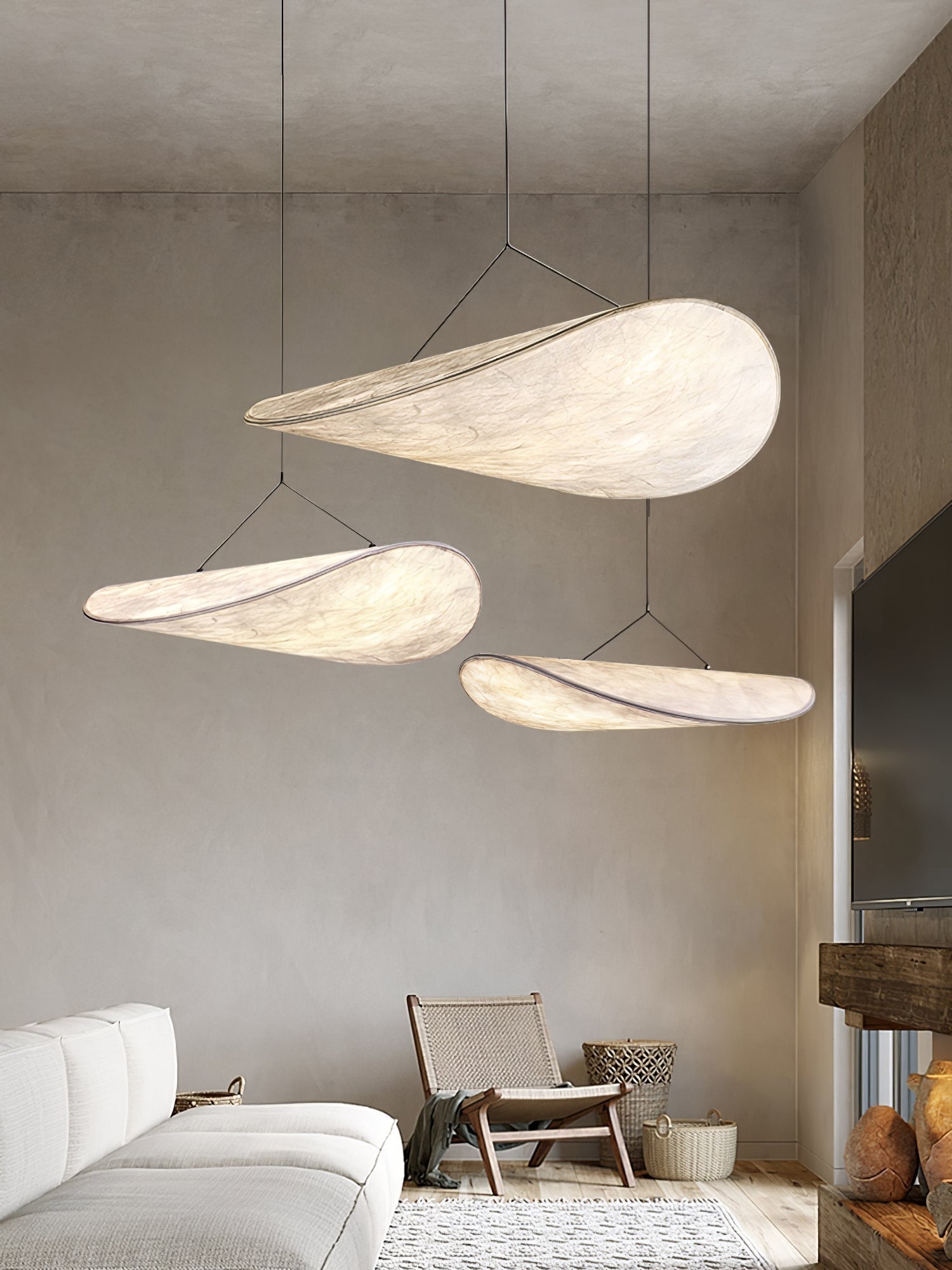 Vela Minimalistisch Seide Pendelleuchte Leuchte-Letslighting