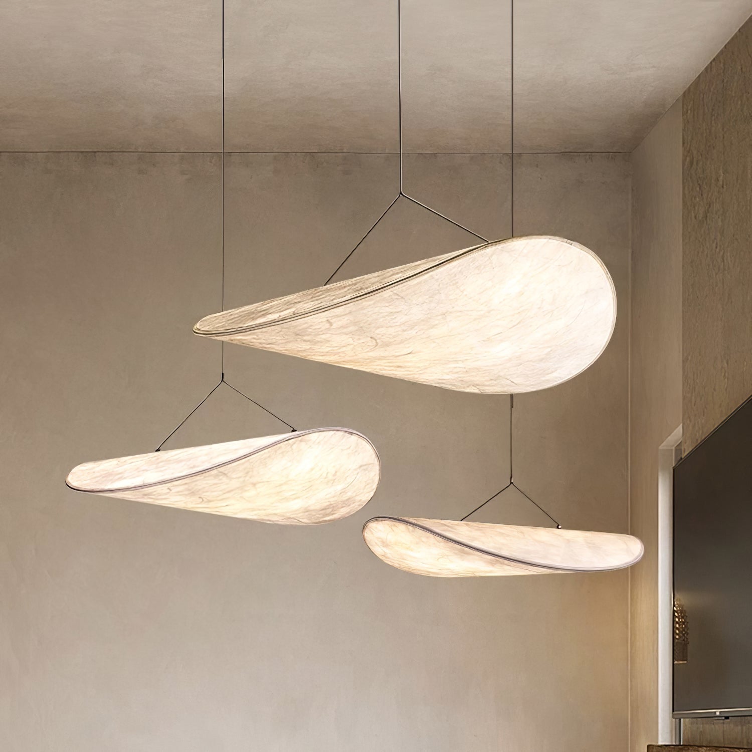 Vela Minimalistisch Seide Pendelleuchte Leuchte-Letslighting