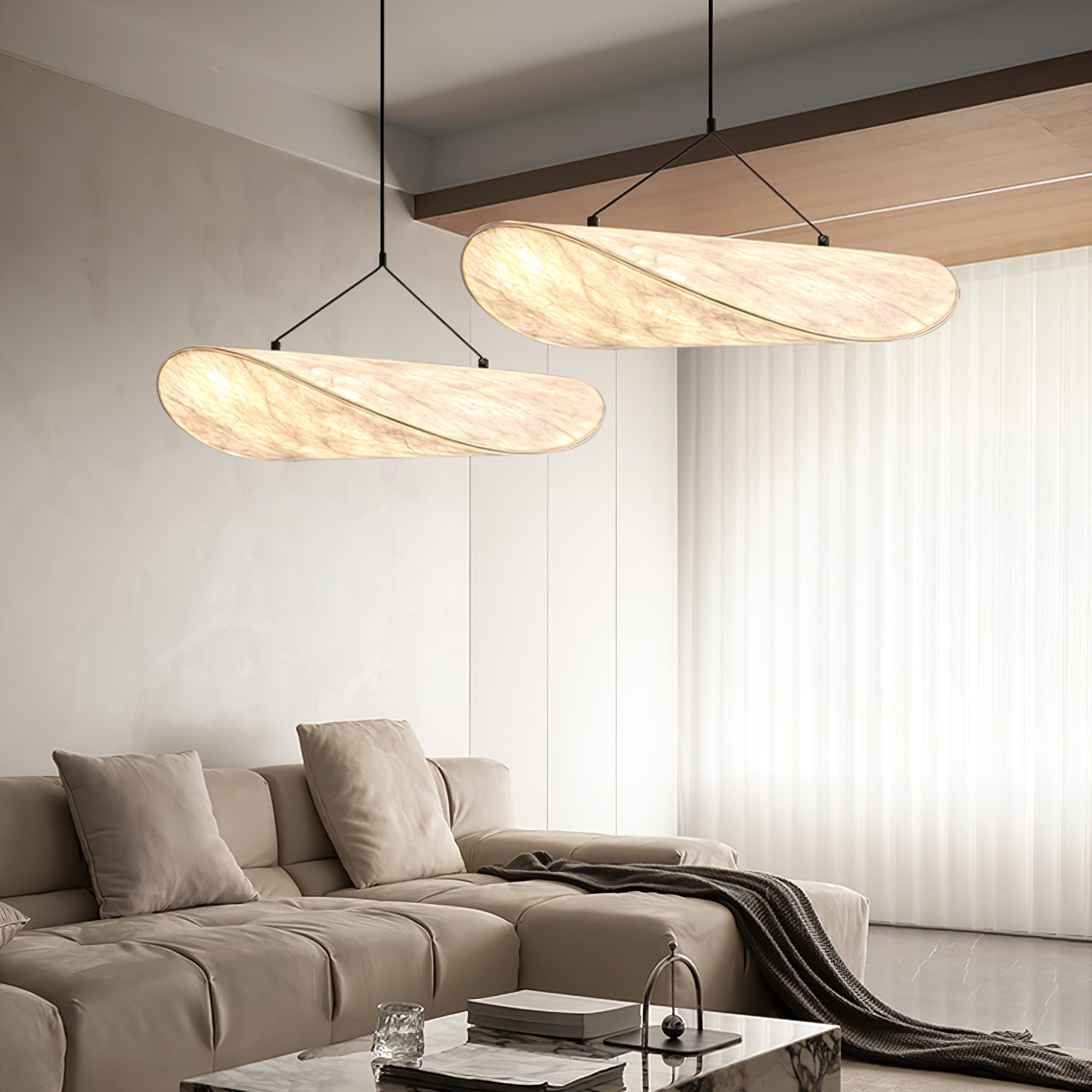 Vela Minimalistisch Seide Pendelleuchte Leuchte-Letslighting