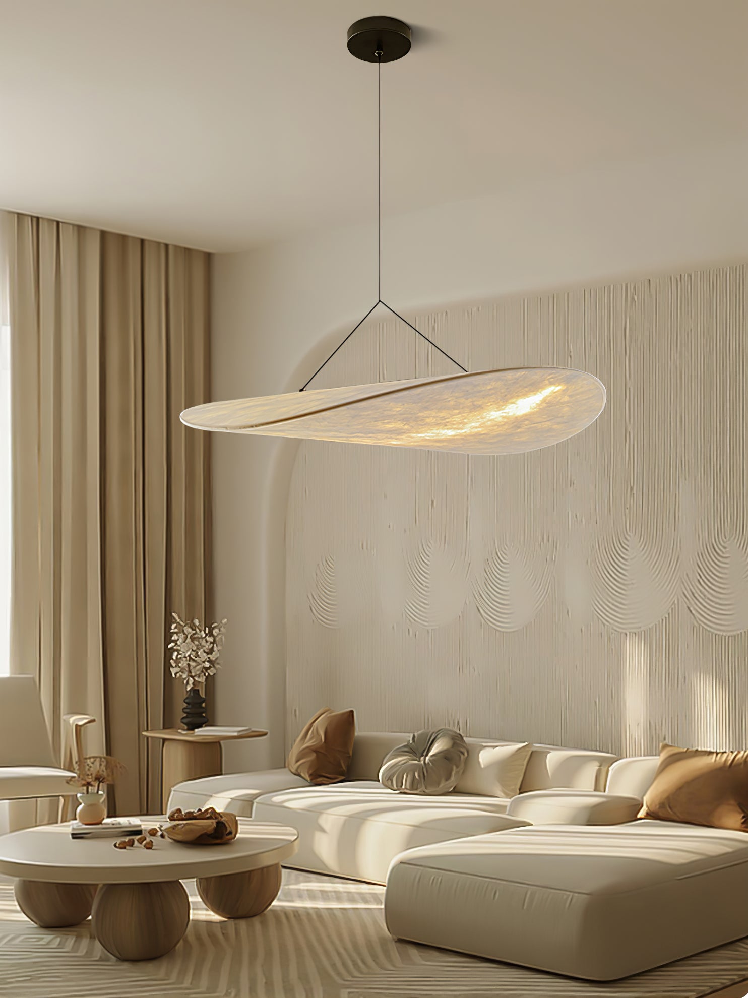 Vela Minimalistisch Seide Pendelleuchte Leuchte-Letslighting