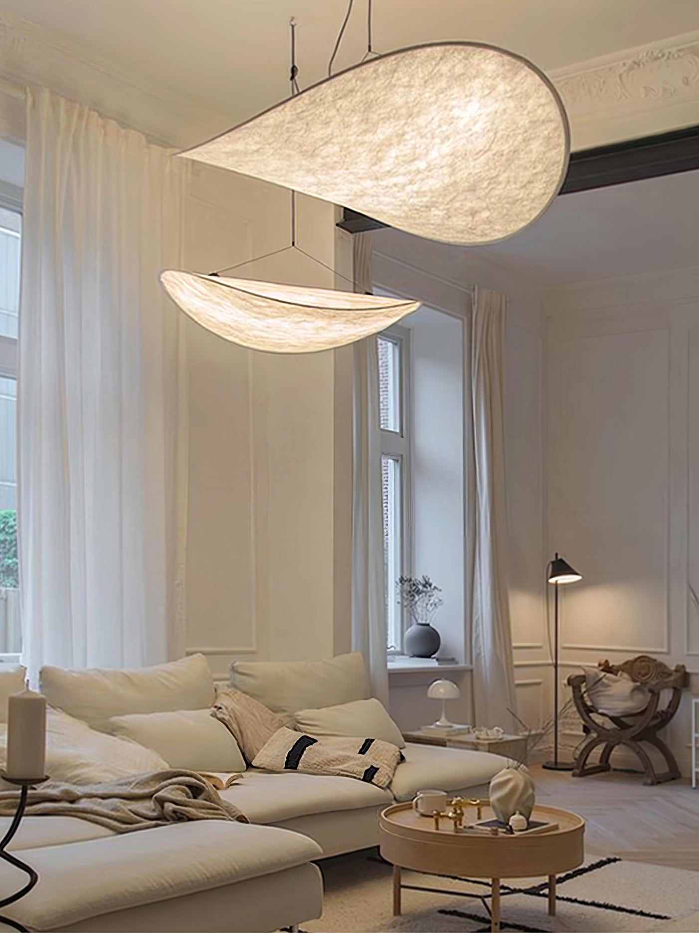 Vela Minimalistisch Seide Pendelleuchte Leuchte-Letslighting