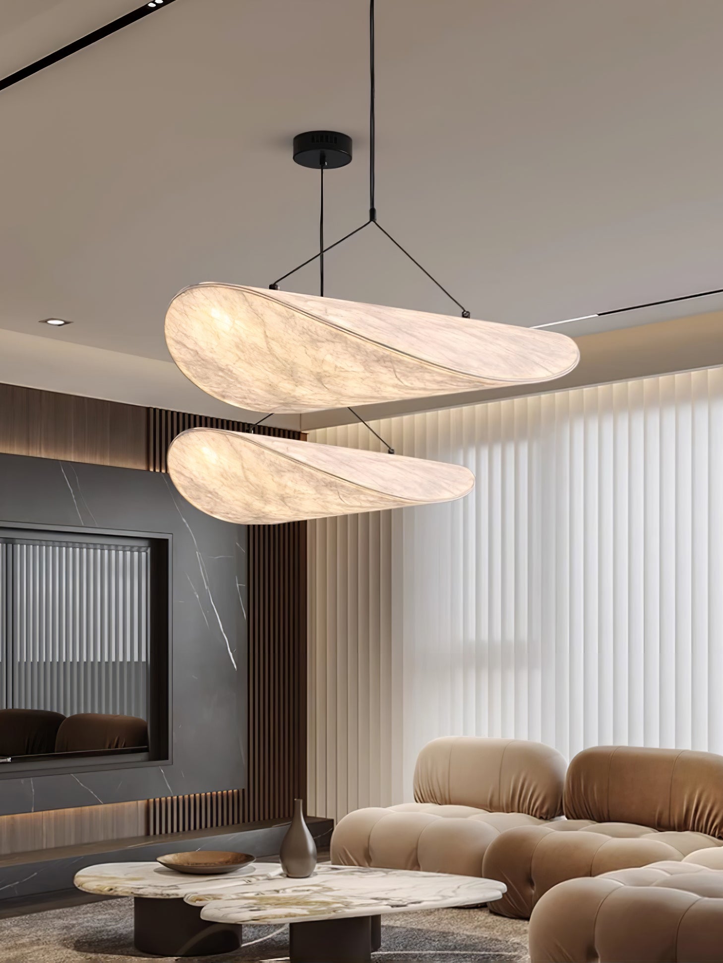 Vela Minimalistisch Seide Pendelleuchte Leuchte-Letslighting