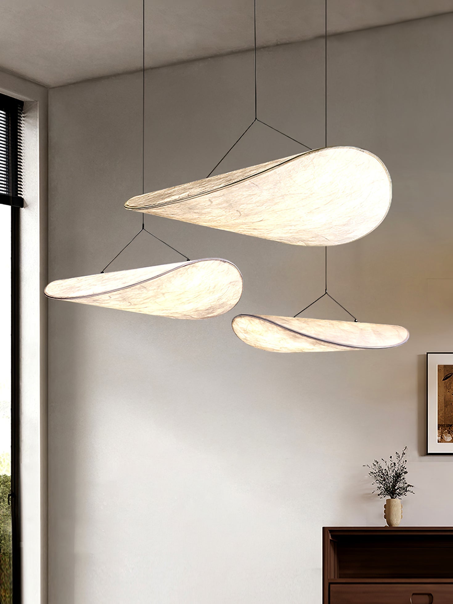 Vela Minimalistisch Seide Pendelleuchte Leuchte-Letslighting