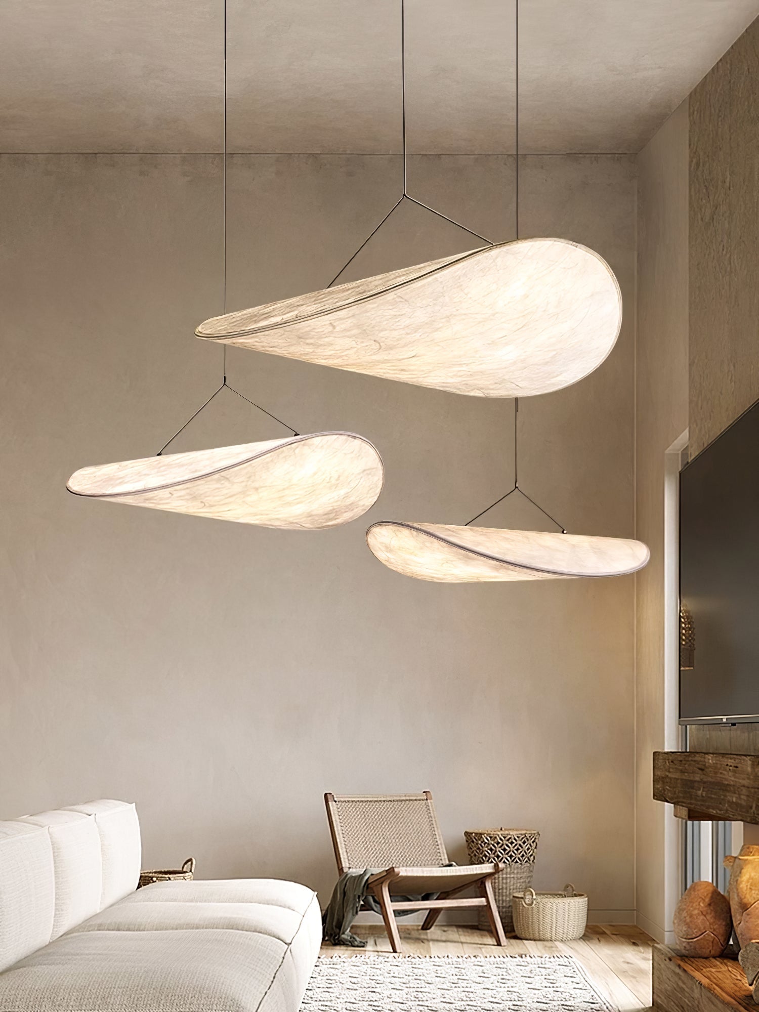 Vela Minimalistisch Seide Pendelleuchte Leuchte-Letslighting