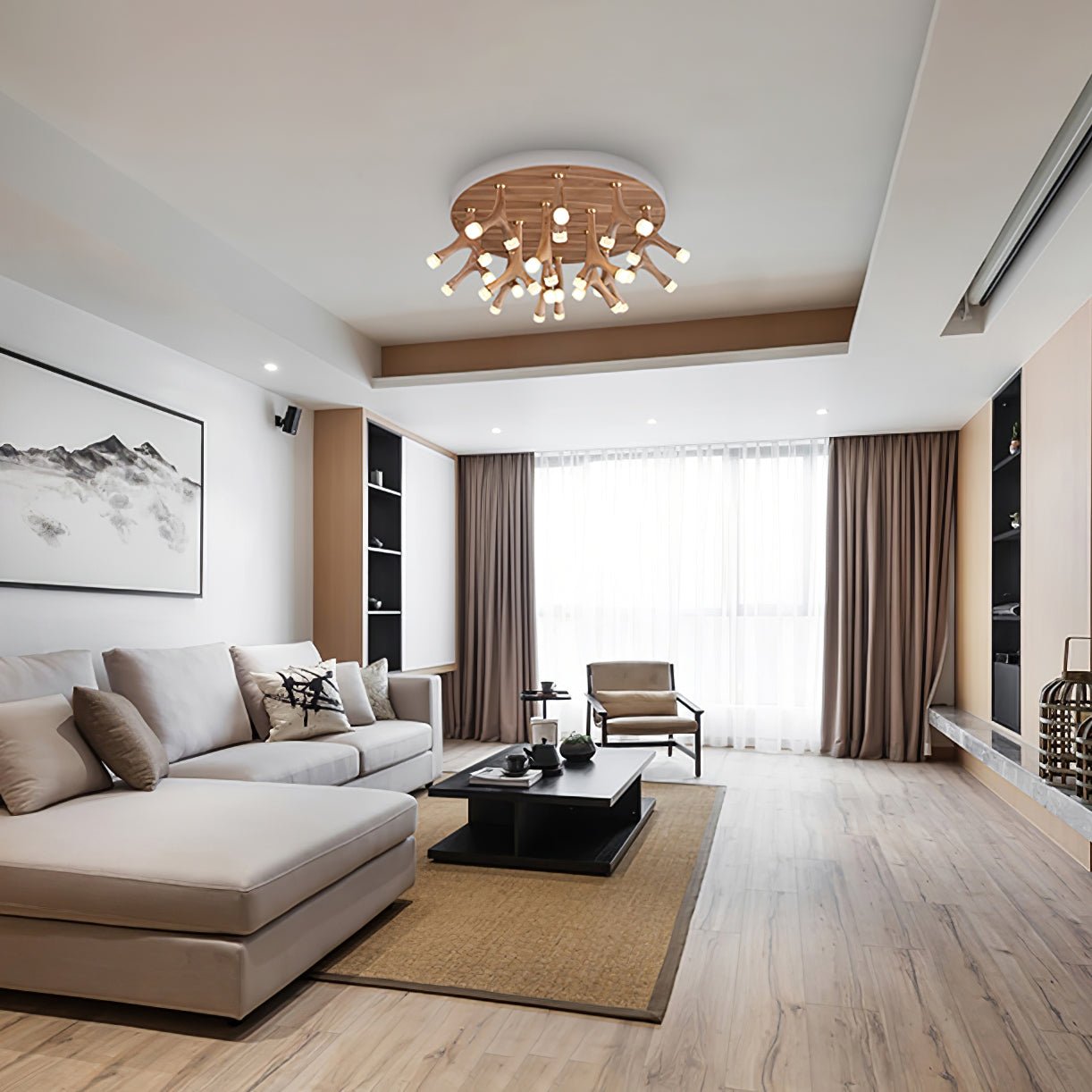 Vilorion Naturholz-Deckenleuchte-Letslighting