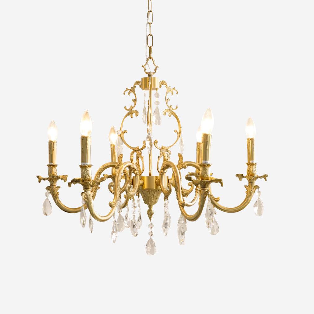 Elvion Klassisch Messing Kristall Kronleuchter-Letslighting