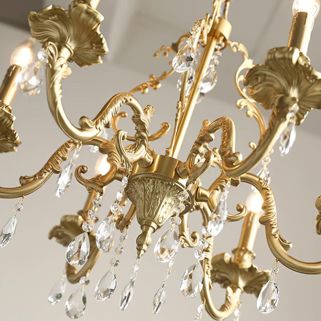 Elvion Klassisch Messing Kristall Kronleuchter-Letslighting