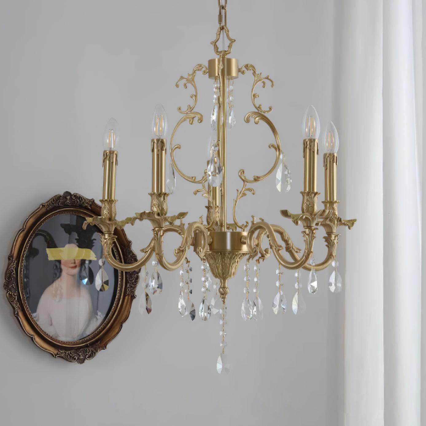 Elvion Klassisch Messing Kristall Kronleuchter-Letslighting