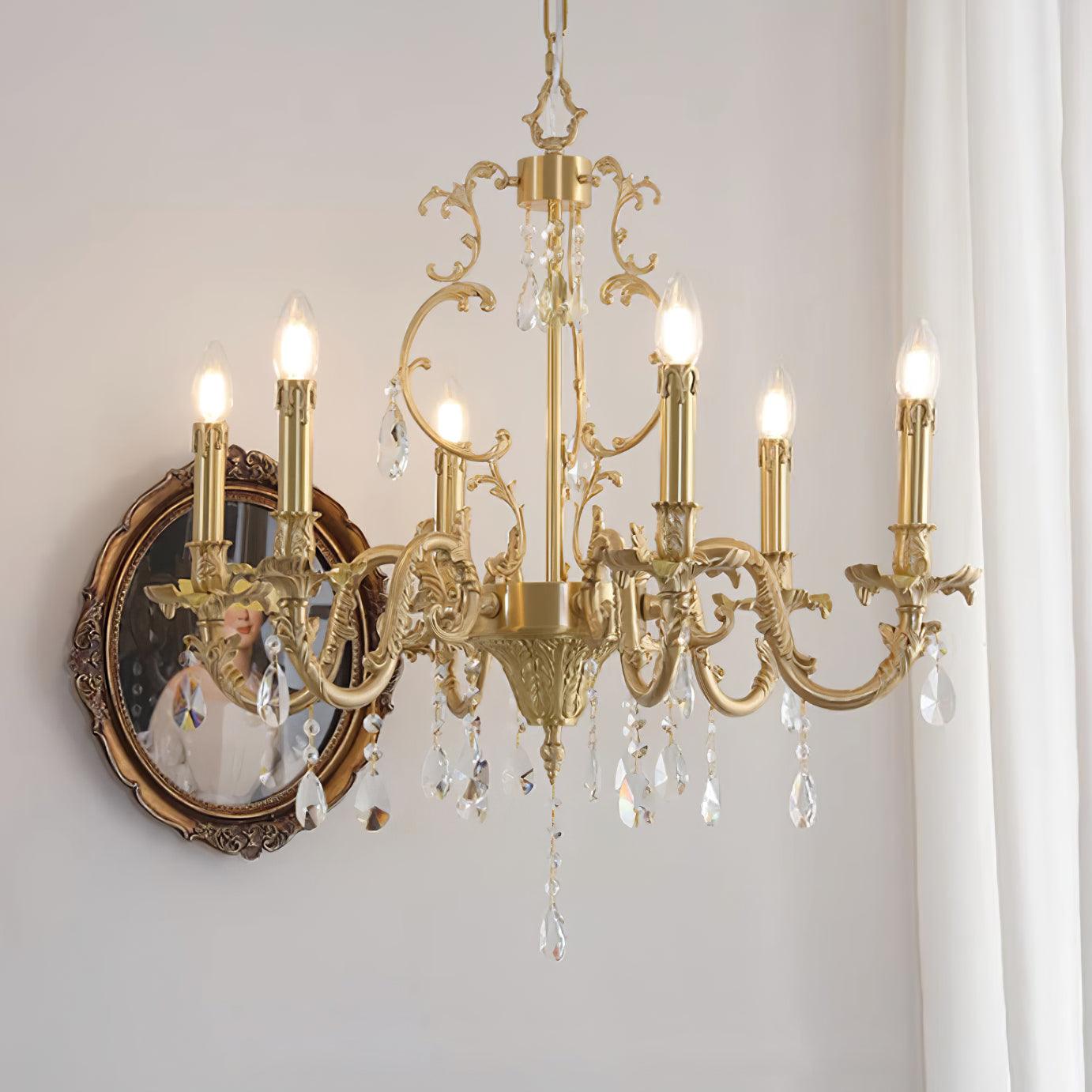 Elvion Klassisch Messing Kristall Kronleuchter-Letslighting
