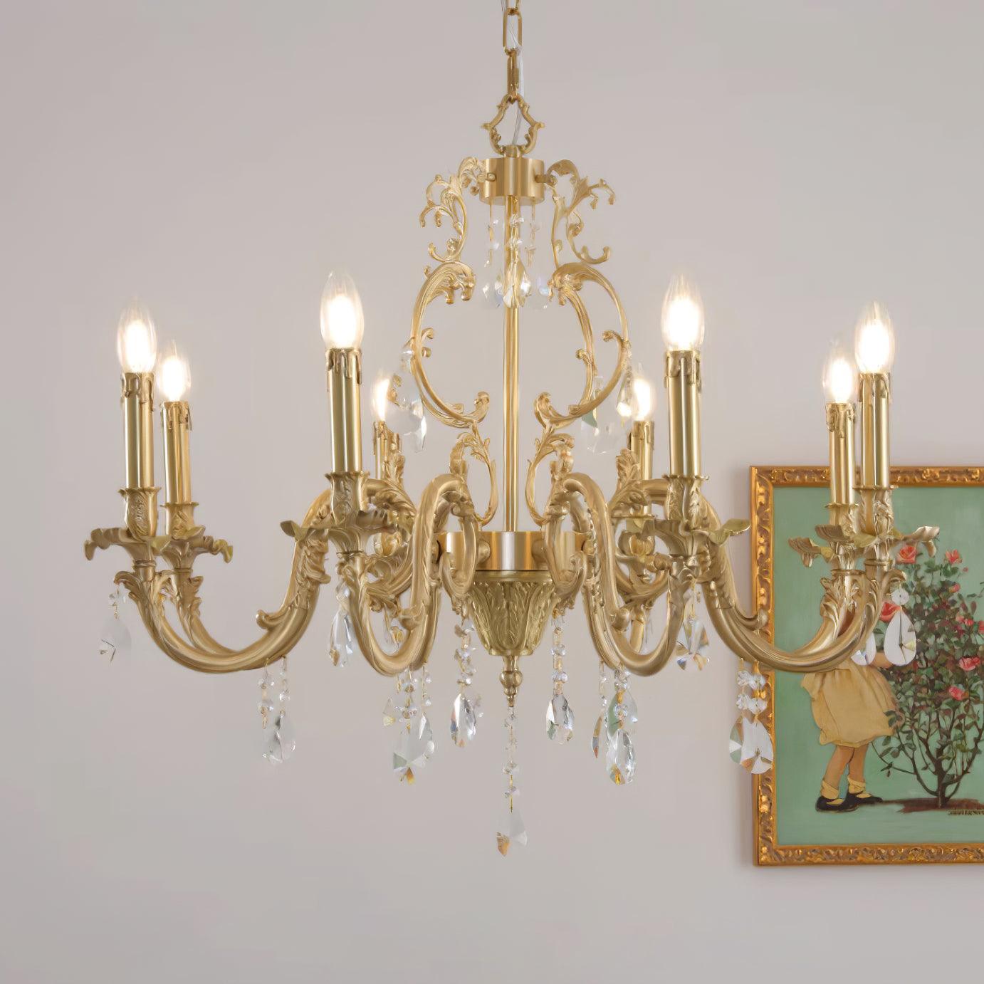 Elvion Klassisch Messing Kristall Kronleuchter-Letslighting