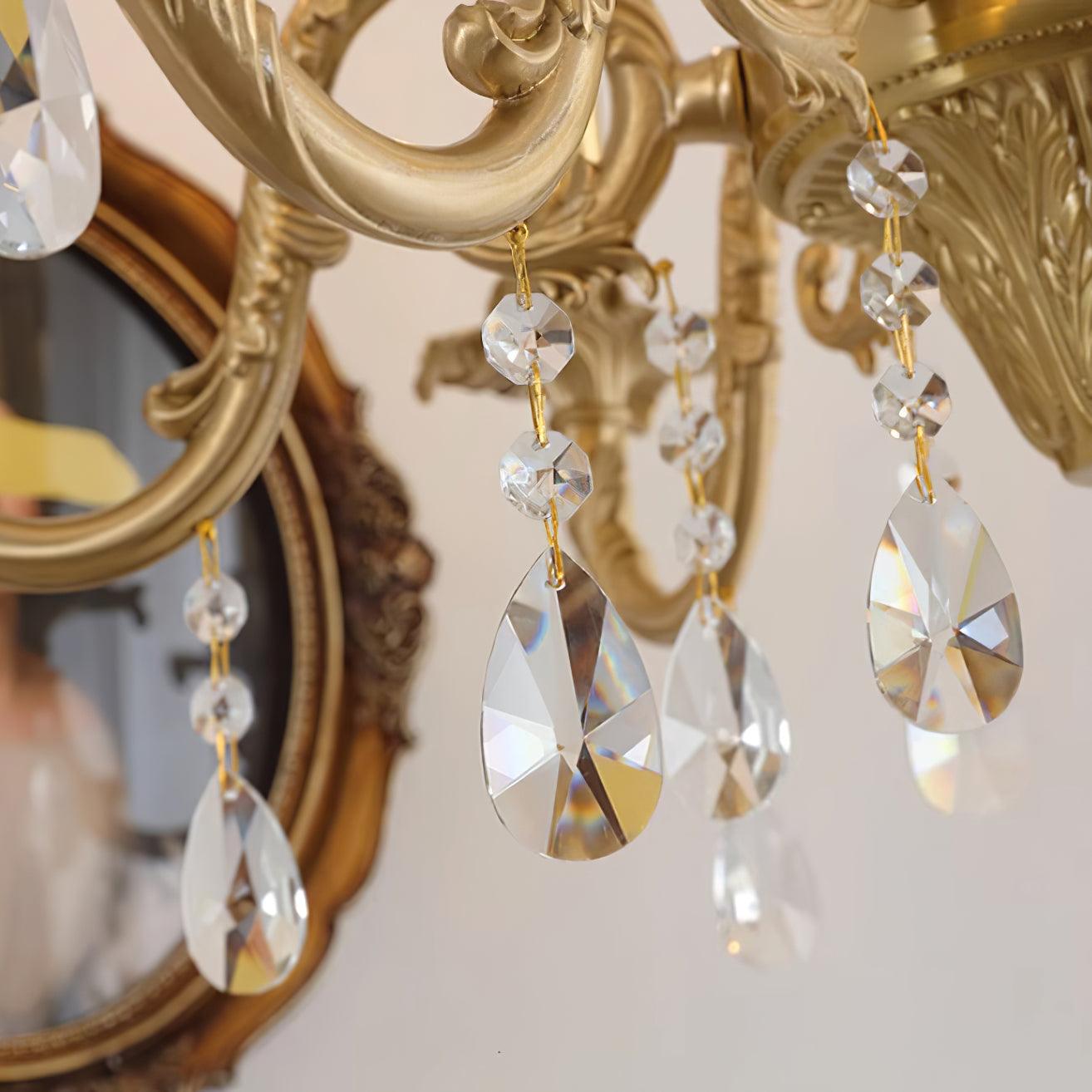 Elvion Klassisch Messing Kristall Kronleuchter-Letslighting