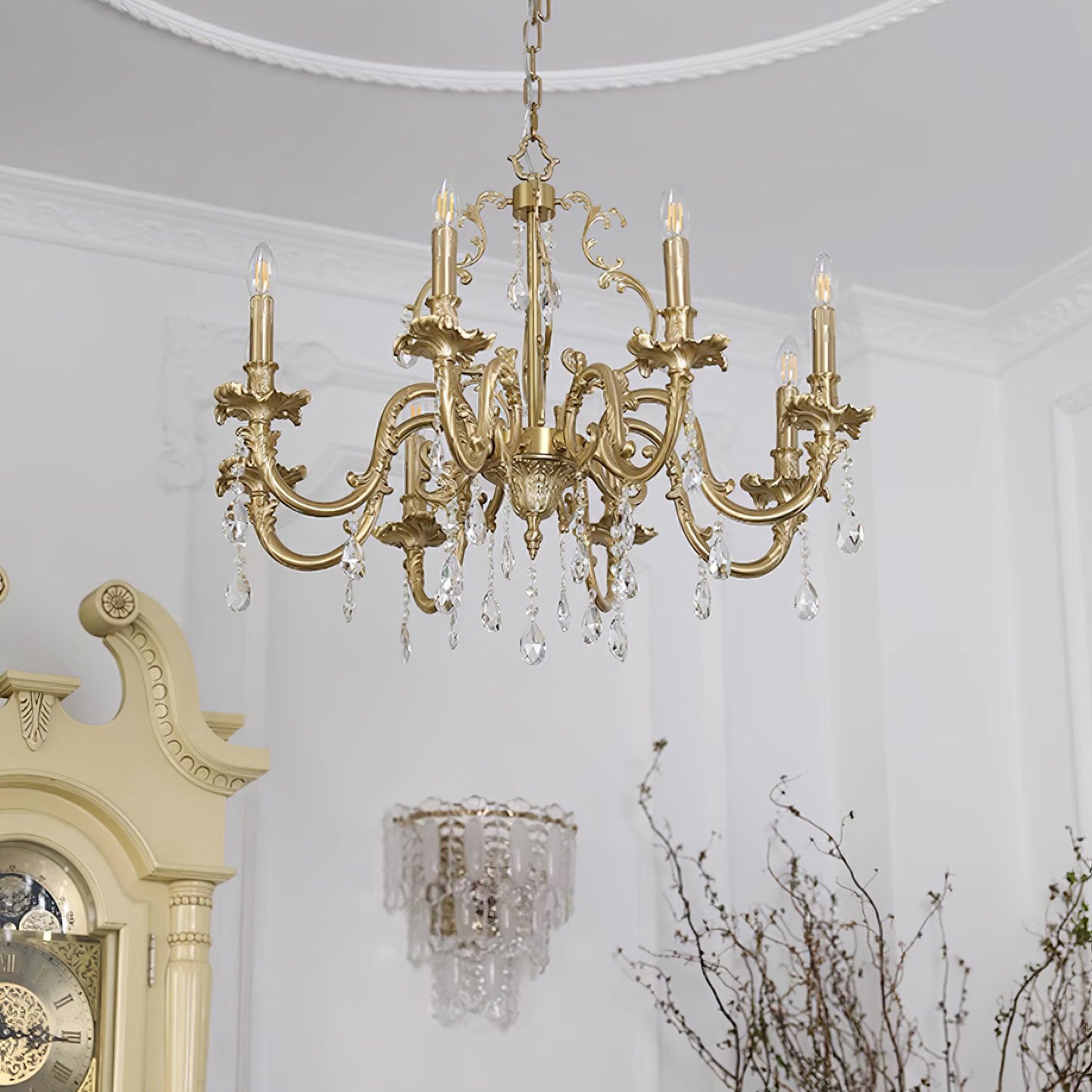 Elvion Klassisch Messing Kristall Kronleuchter-Letslighting