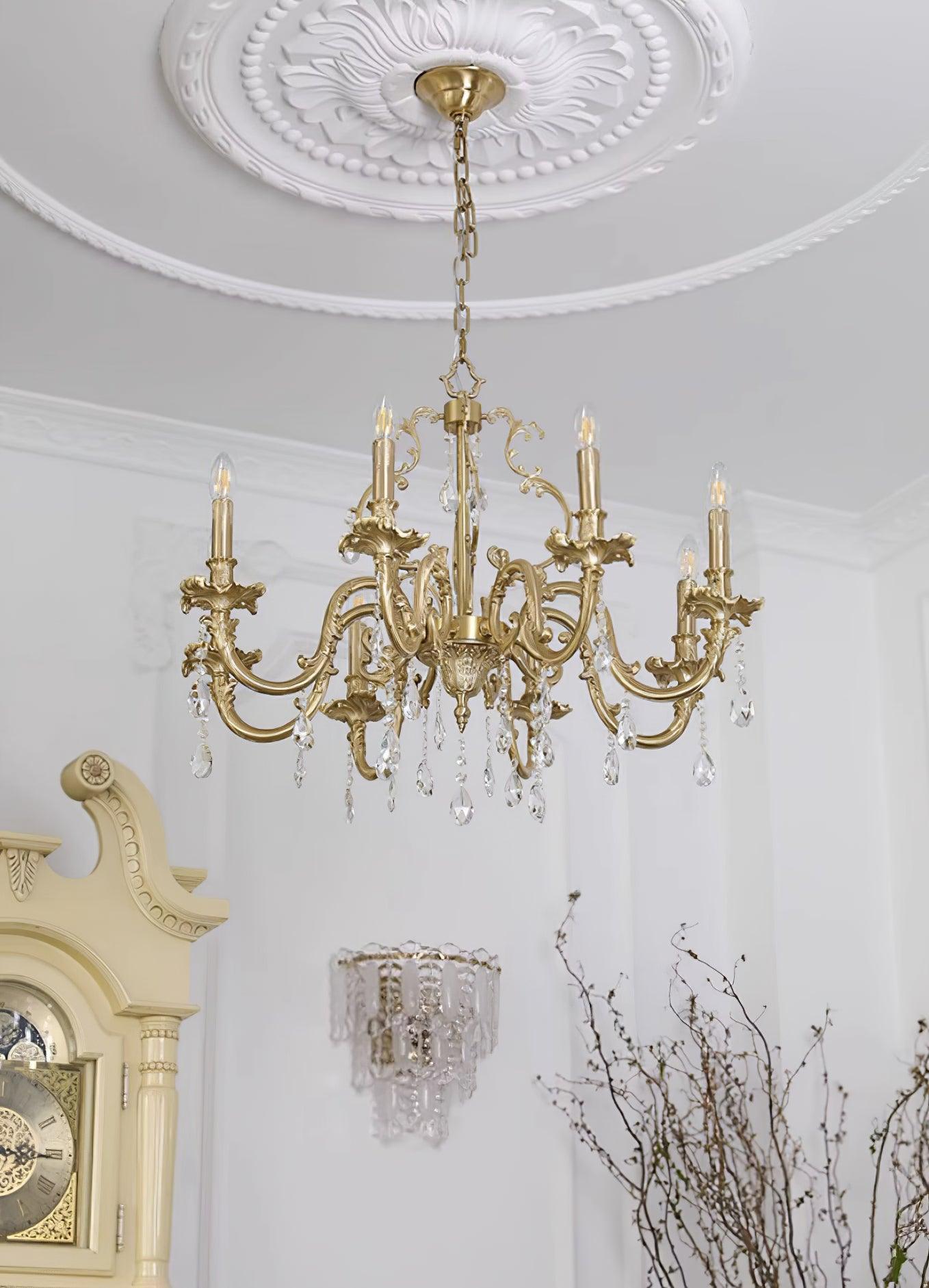 Elvion Klassisch Messing Kristall Kronleuchter-Letslighting