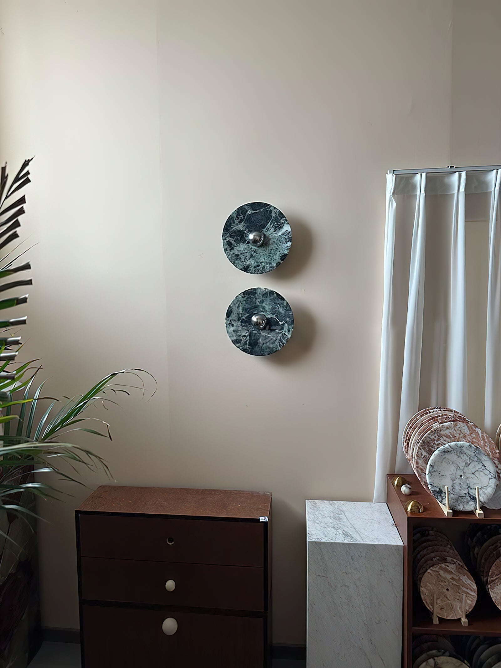 Olrine Modern Minimalist Marble Metal Wall Lamp - Letslighting