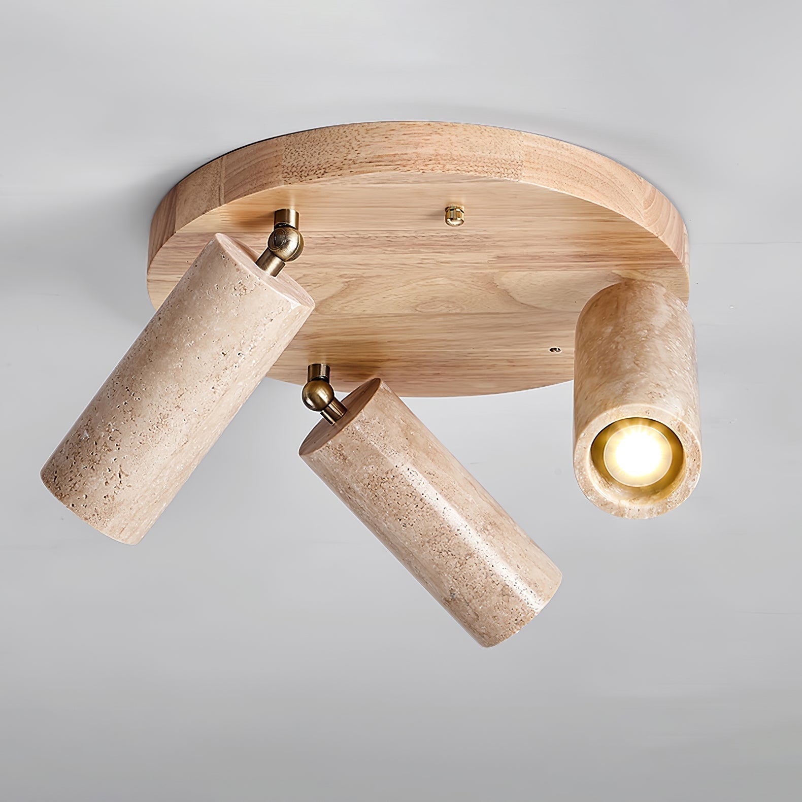 Zevenion Multi-Arm Travertine Ceiling Light - Neutralighting