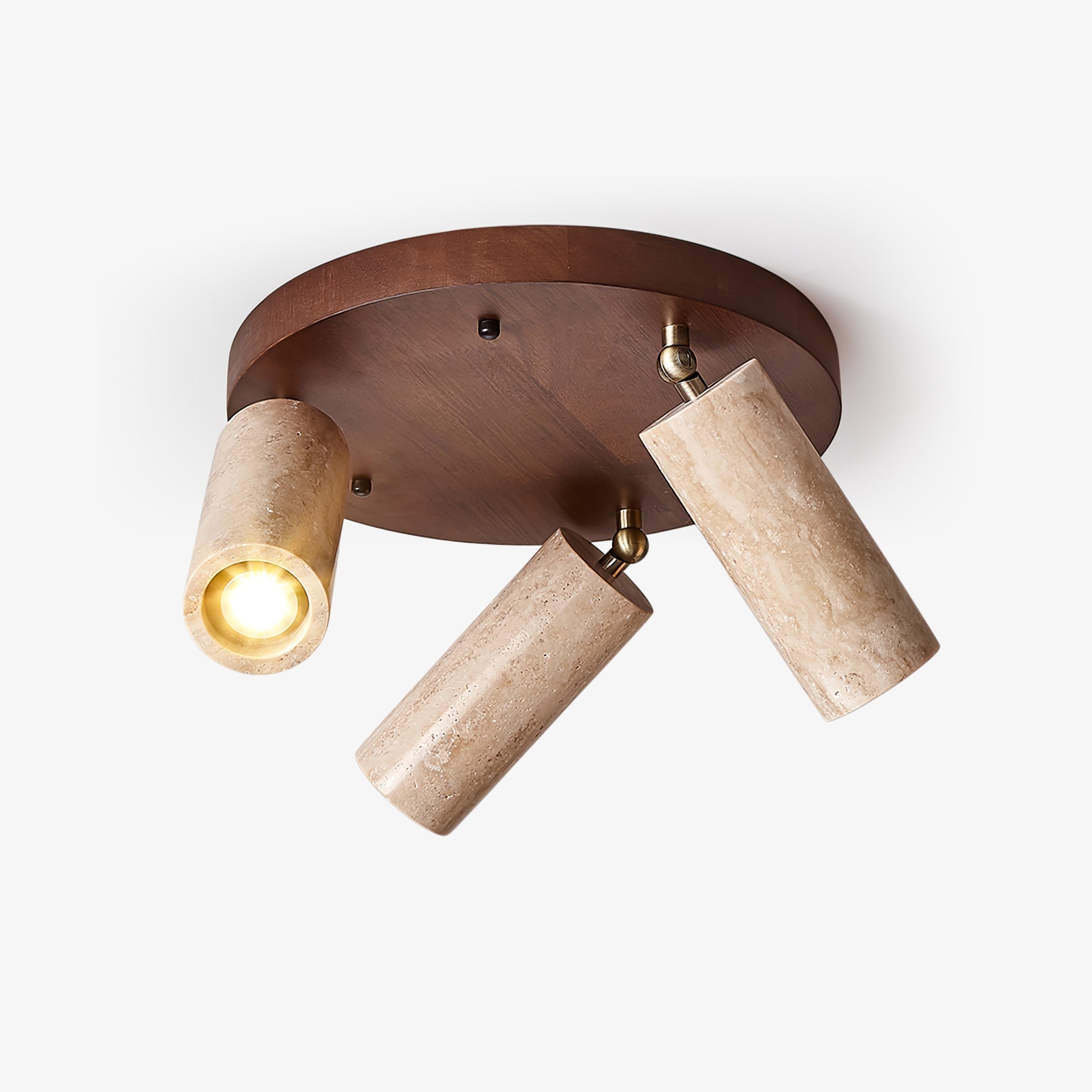 Zevenion Multi-Arm Travertine Ceiling Light - Neutralighting