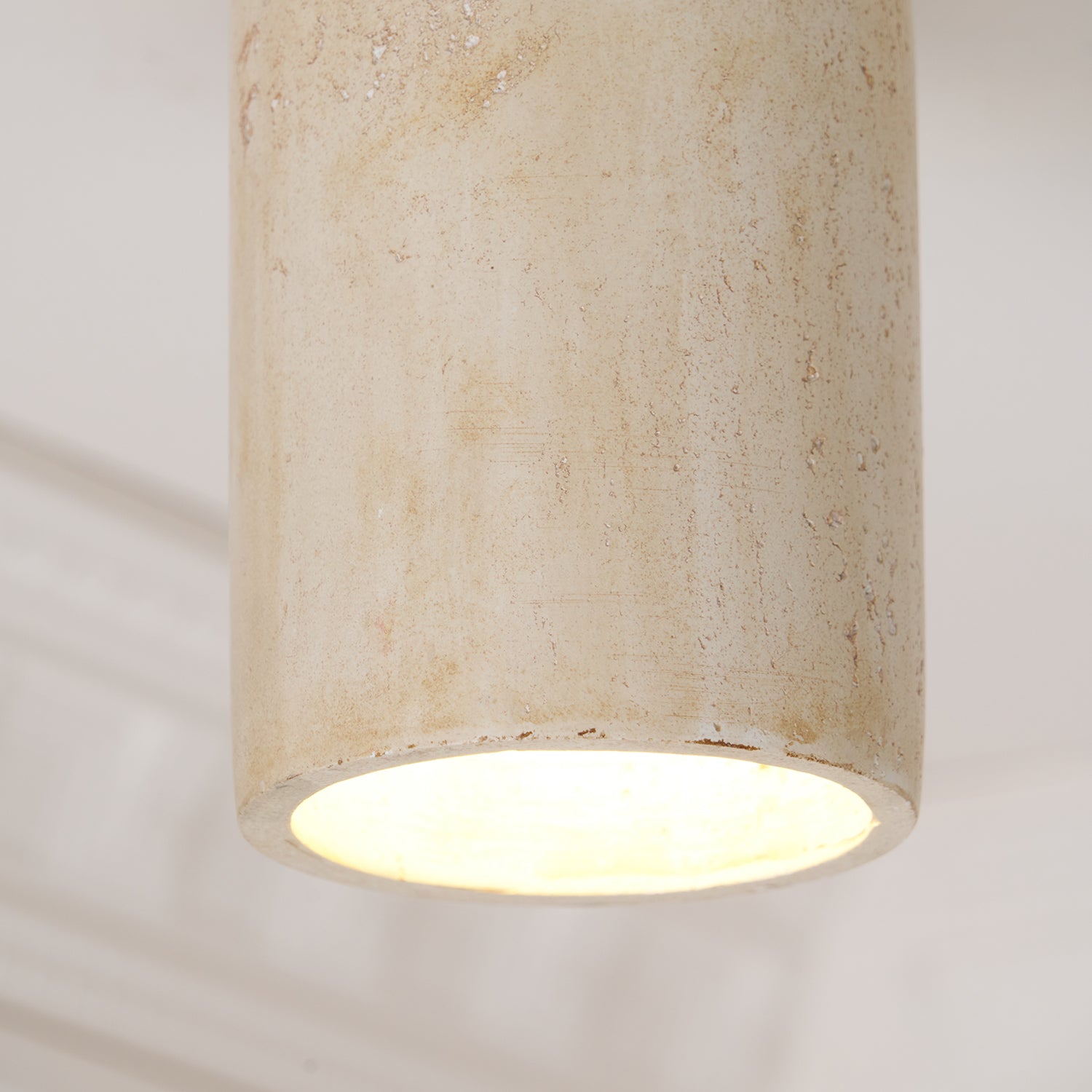 Aurnorira Cylinder Cap Travertine Ceiling Light - Neutralighting
