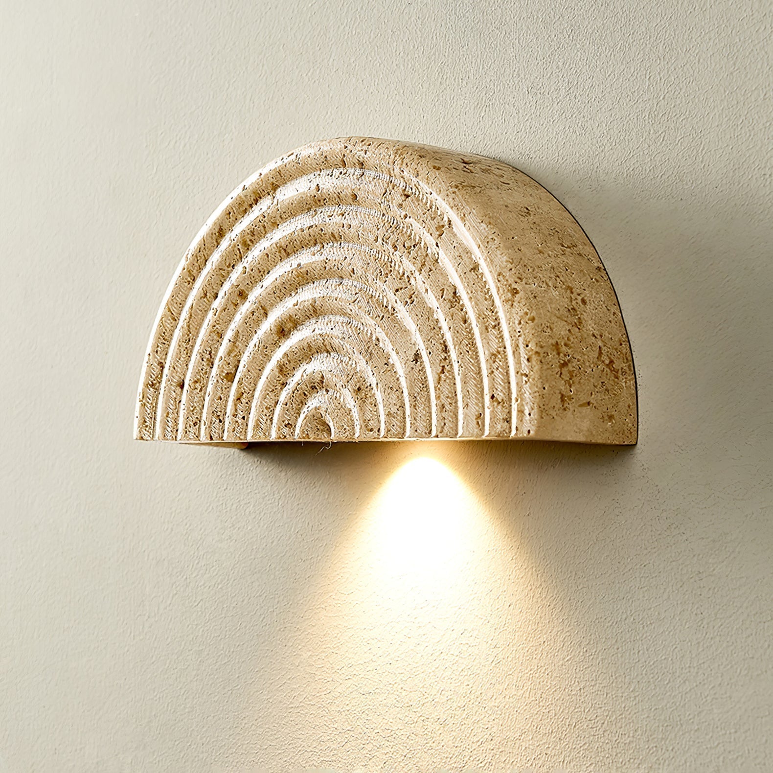Faro Travertine Half-Moon Wall Lamp - Neutralighting