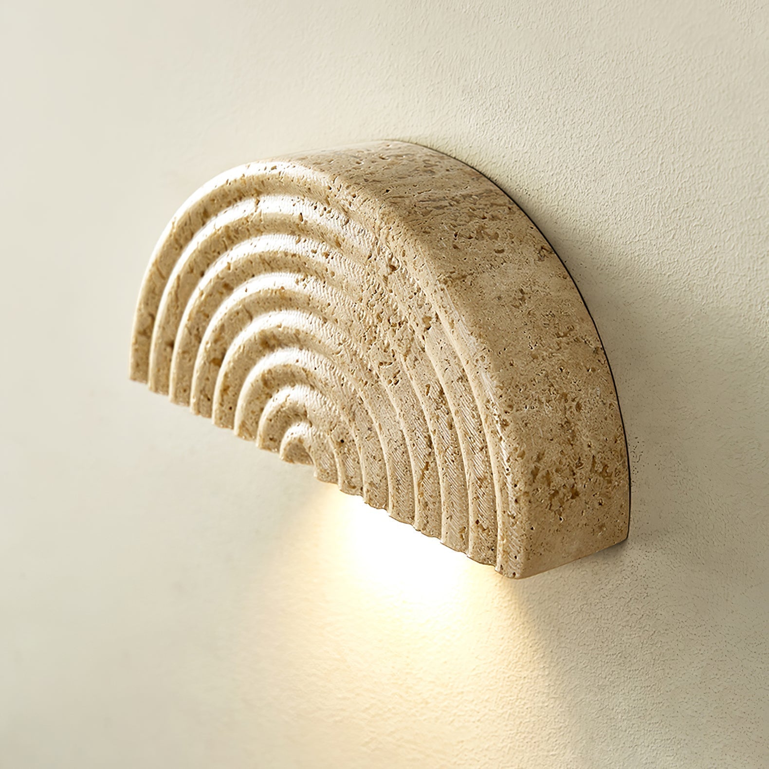 Faro Travertine Half-Moon Wall Lamp - Neutralighting