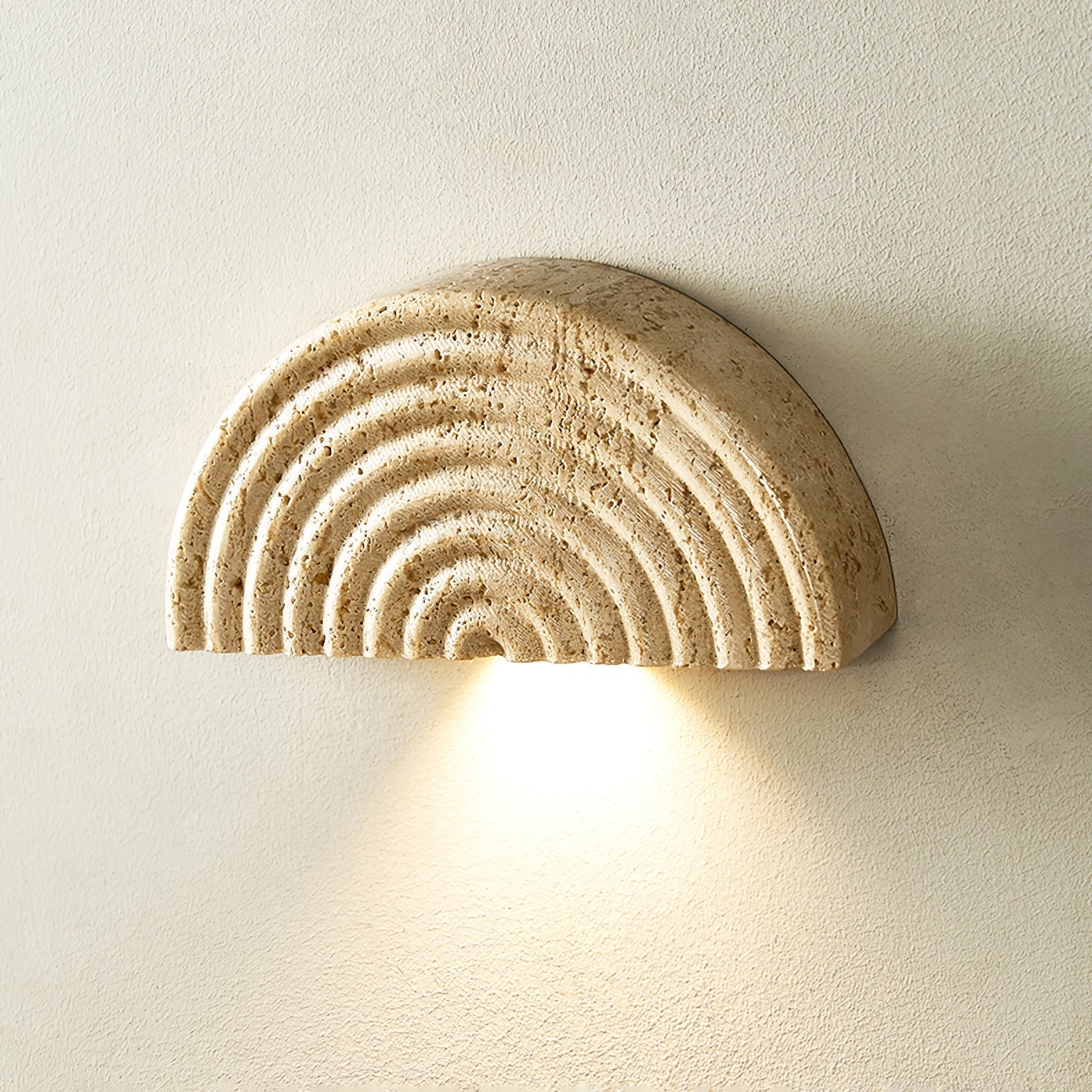 Faro Travertine Half-Moon Wall Lamp - Neutralighting