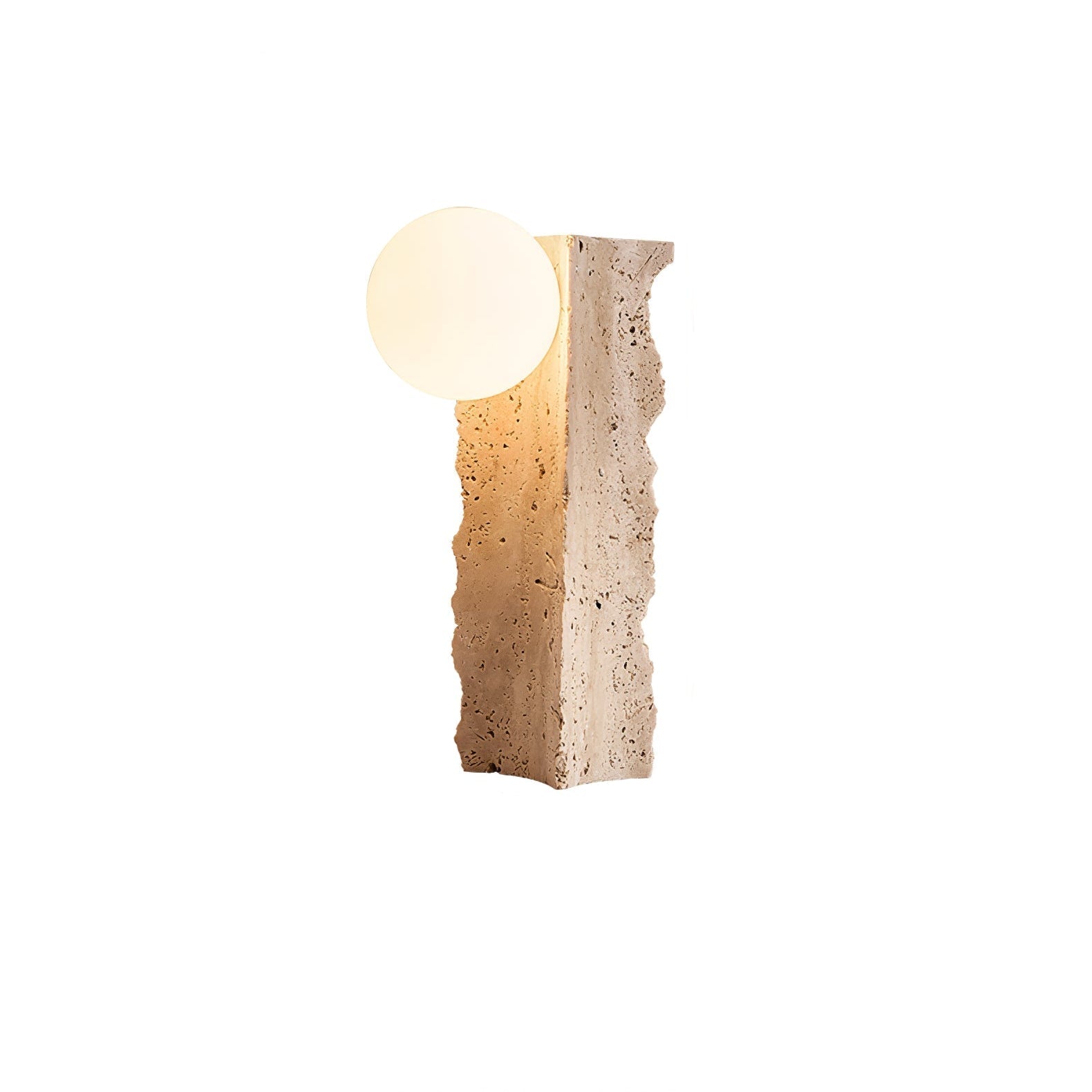 Vyrnora Travertin-Platten-Tischlampe-Letslighting