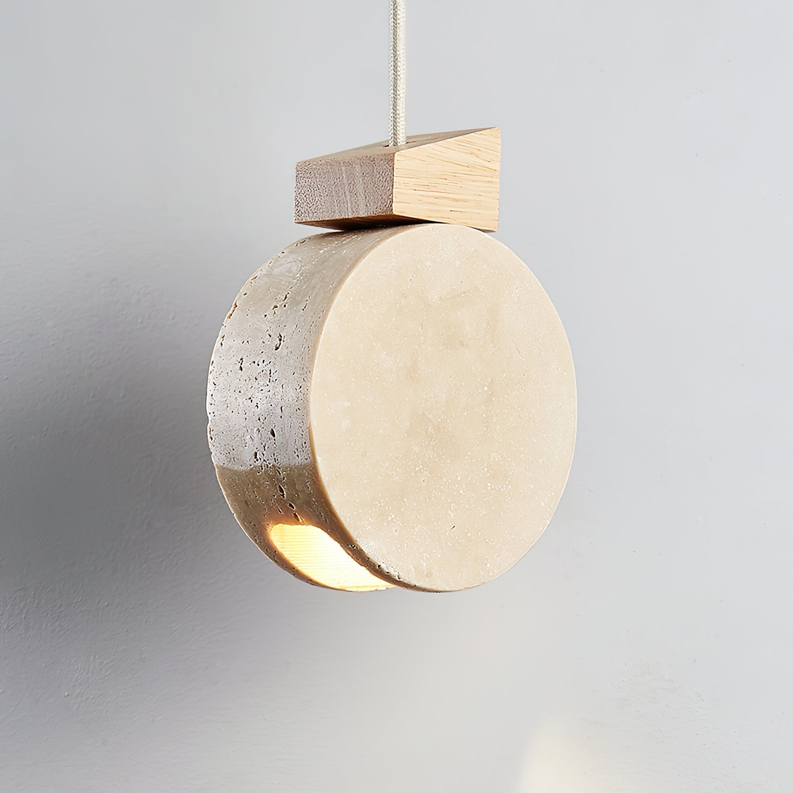 Ritta Pendant Light Geometry Travertine - Letslighting