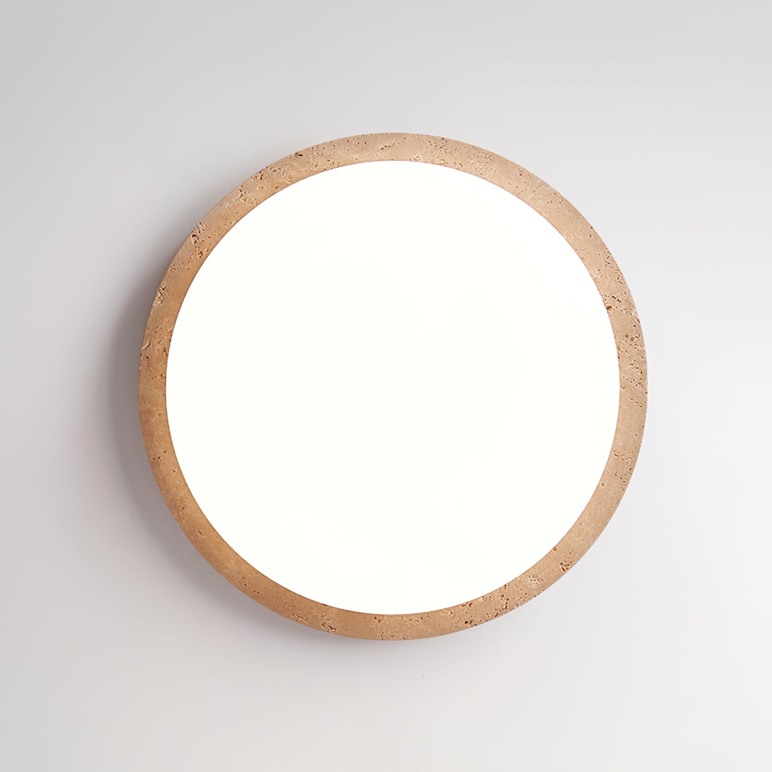 Etala Smooth-Rim Travertine Ceiling Light - Neutralighting