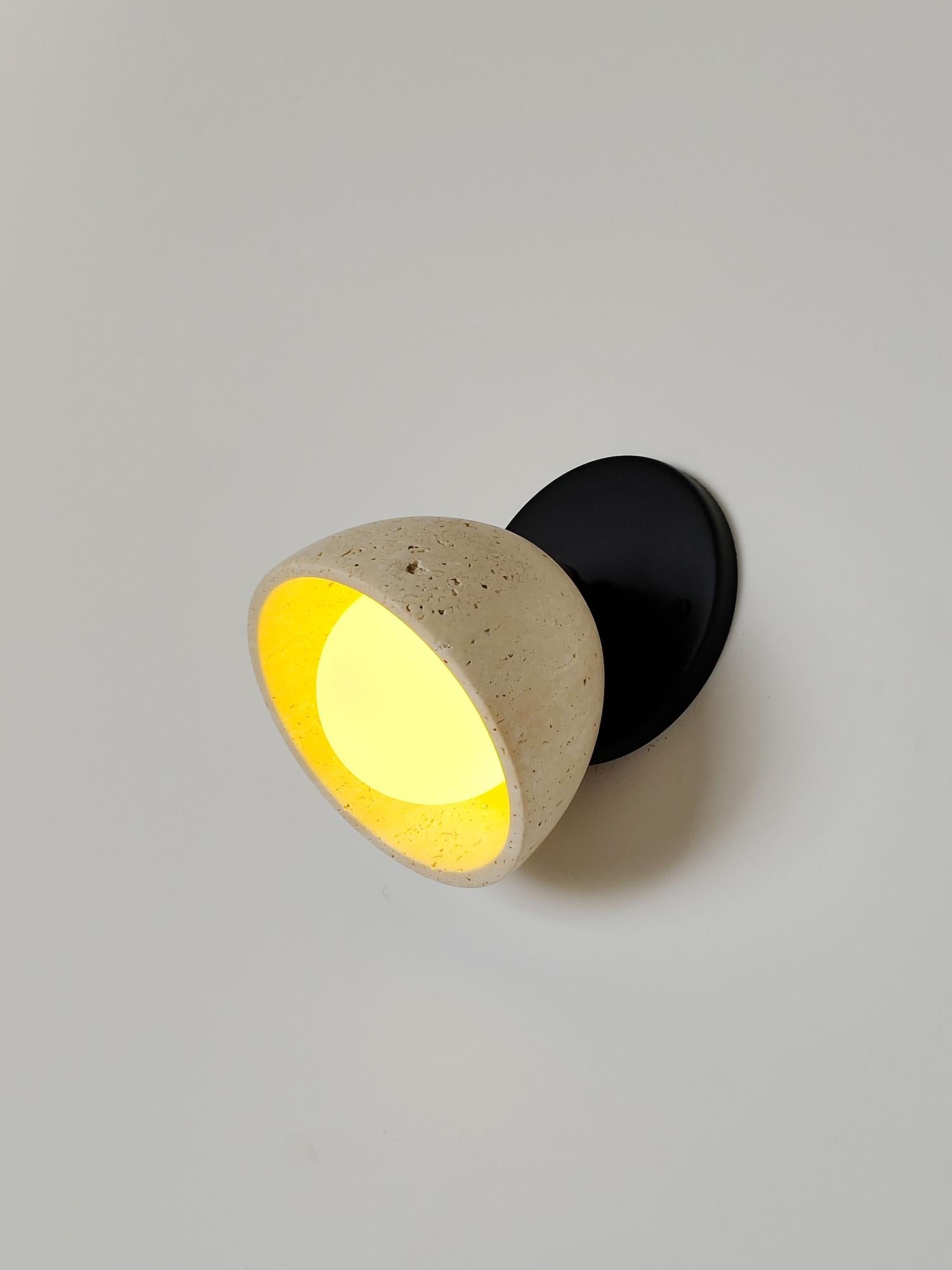 Ellorus Oberfläche Glas Travertin Wandleuchte-Letslighting