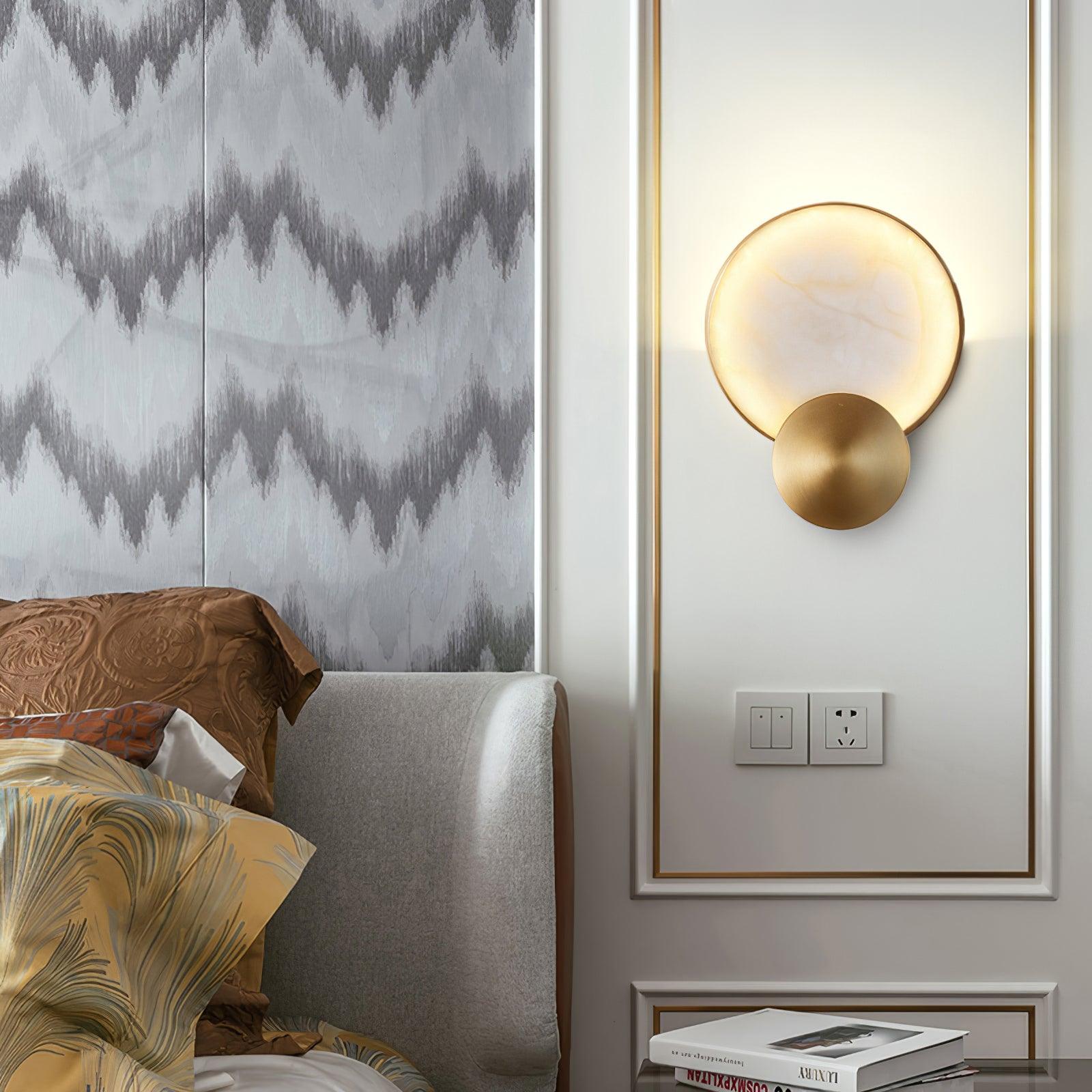 Myvelarae Circular Alabaster Wall Light - Neutralighting