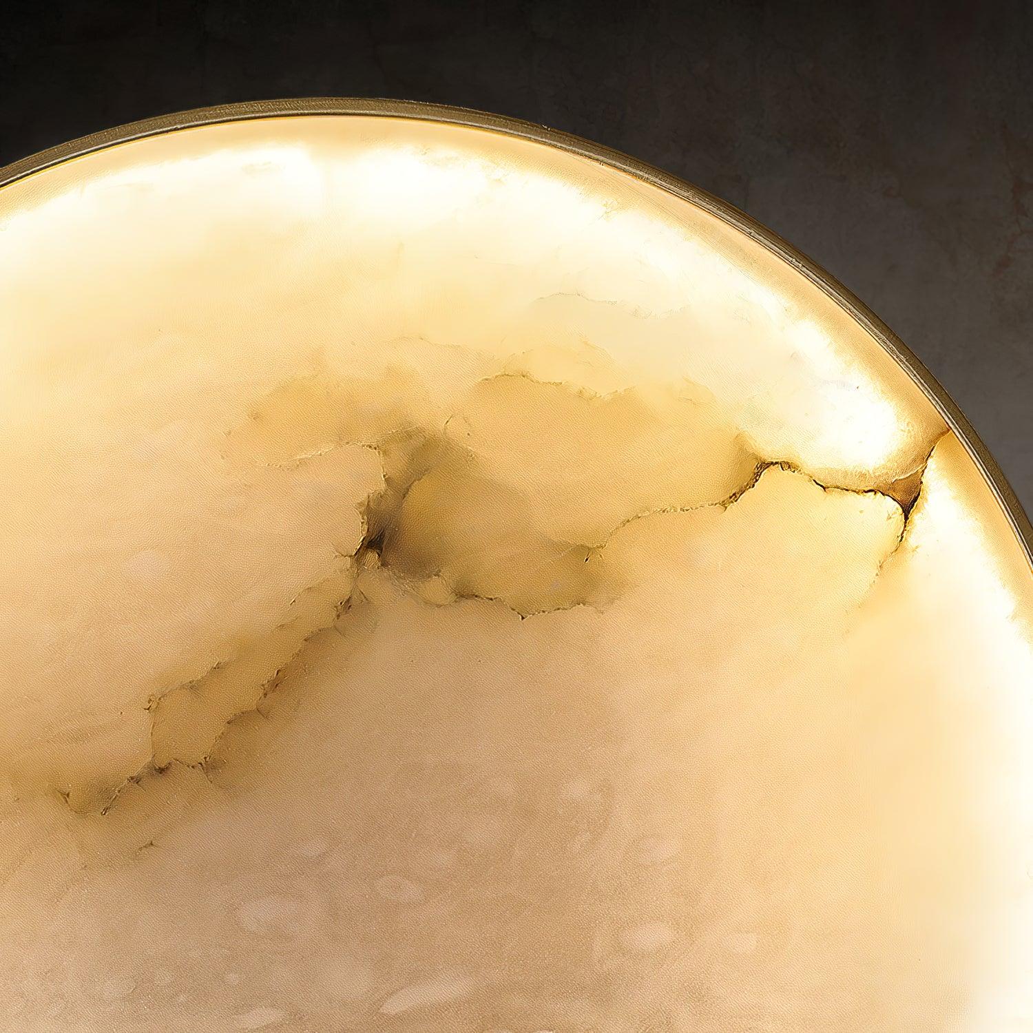 Myvelarae Circular Alabaster Wall Light - Neutralighting