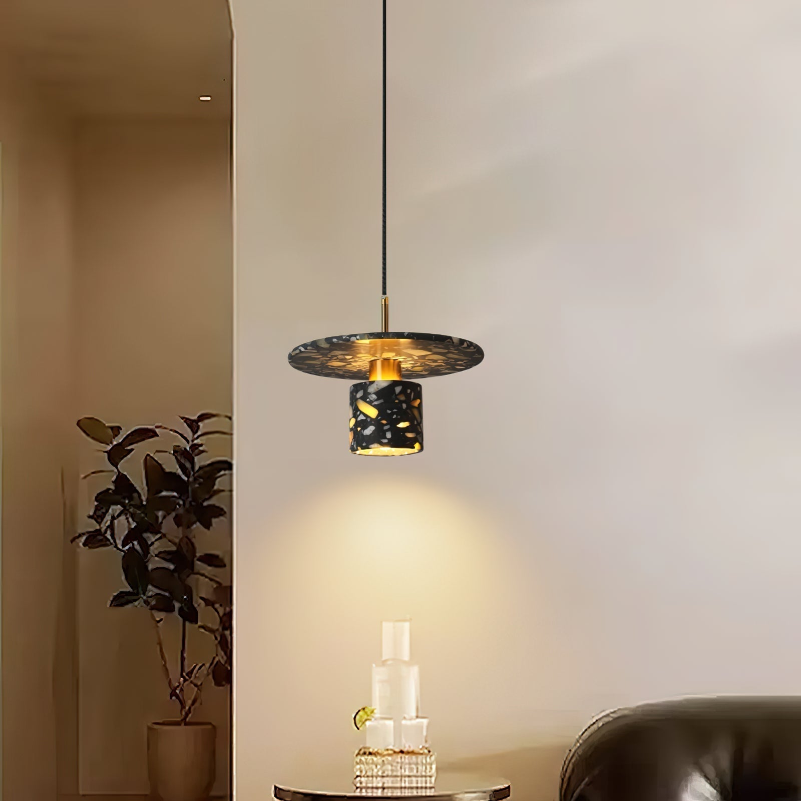 Sysoleth Sysoleth Metall Terrazzo Modern Industrie Pendelleuchte-Letslighting