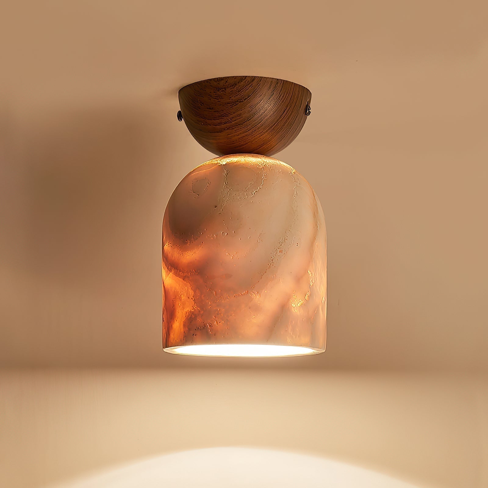 Vezorus Modern Minimalist Cone Travertine Ceiling Lamp - Letslighting