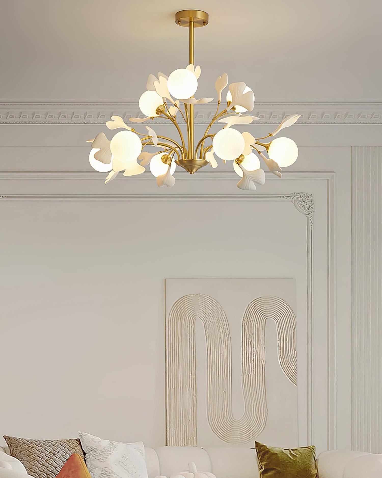 Thalassa Gingko Chandelier - Blowlighting