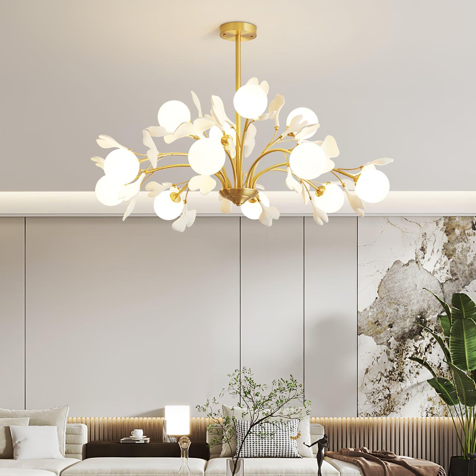 Thalassa Gingko Chandelier - Blowlighting