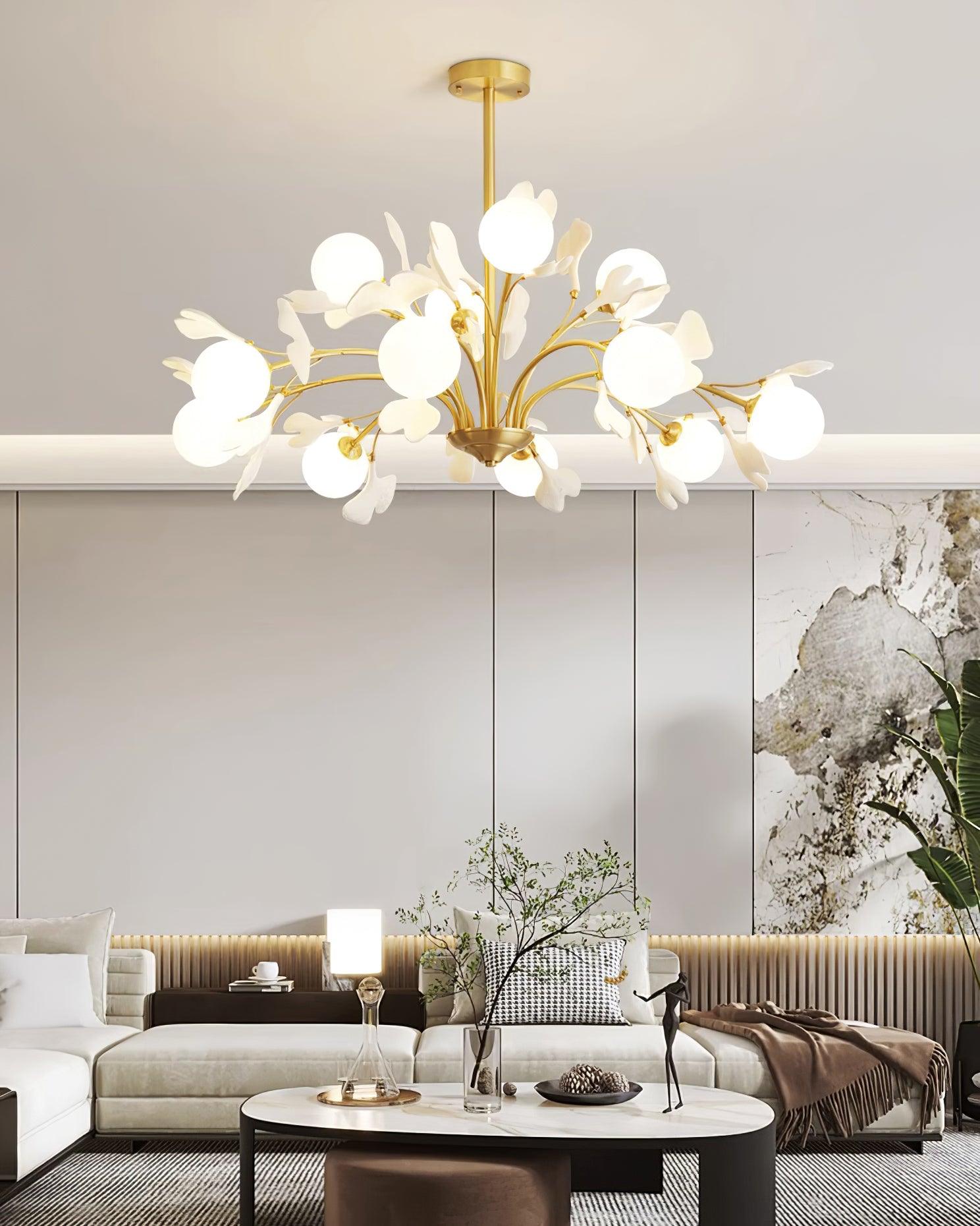 Thalassa Gingko Chandelier - Blowlighting