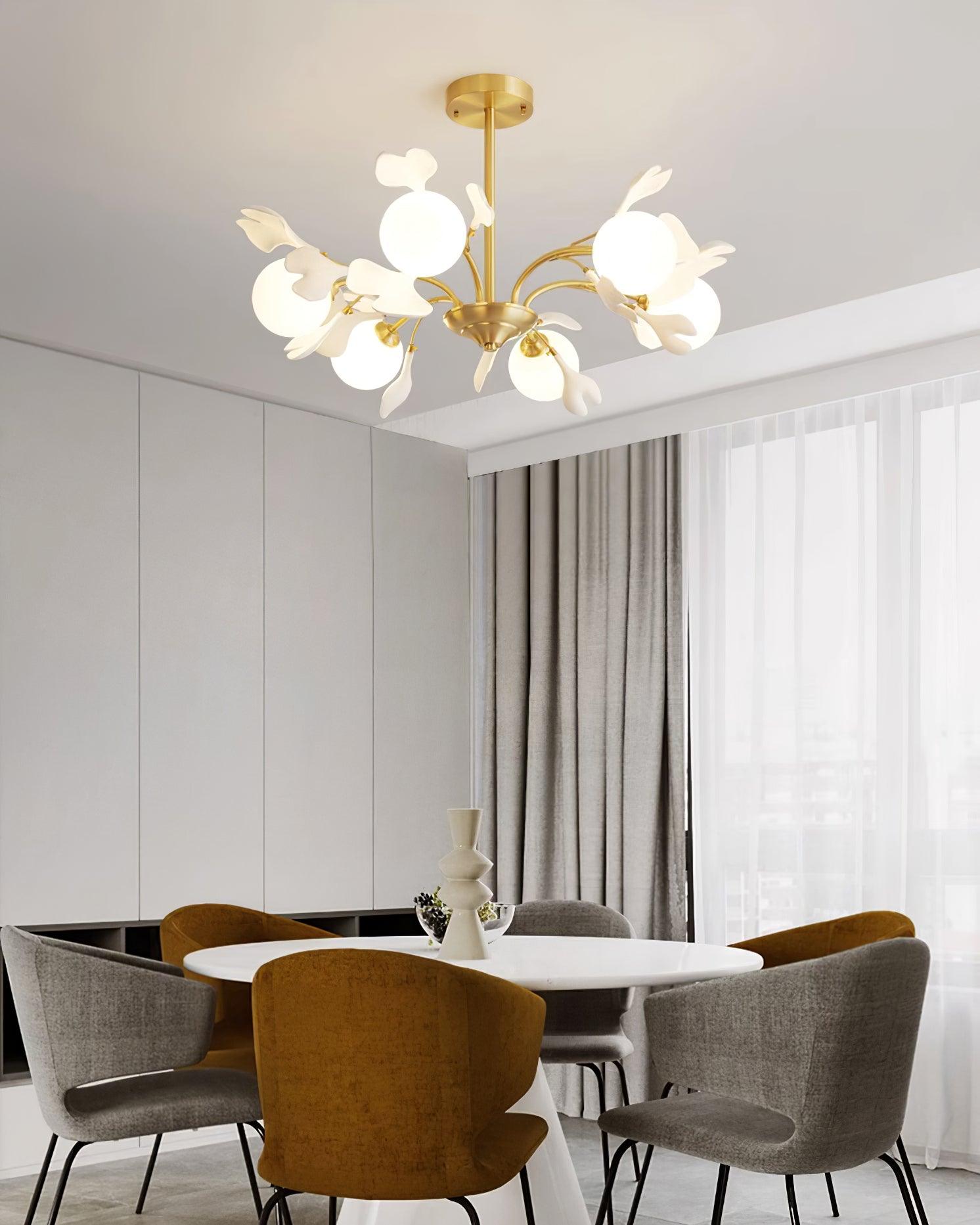Thalassa Gingko Chandelier - Blowlighting