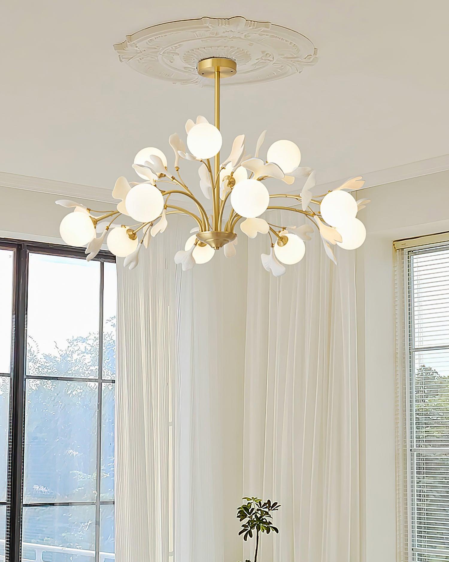 Thalassa Gingko Chandelier - Blowlighting