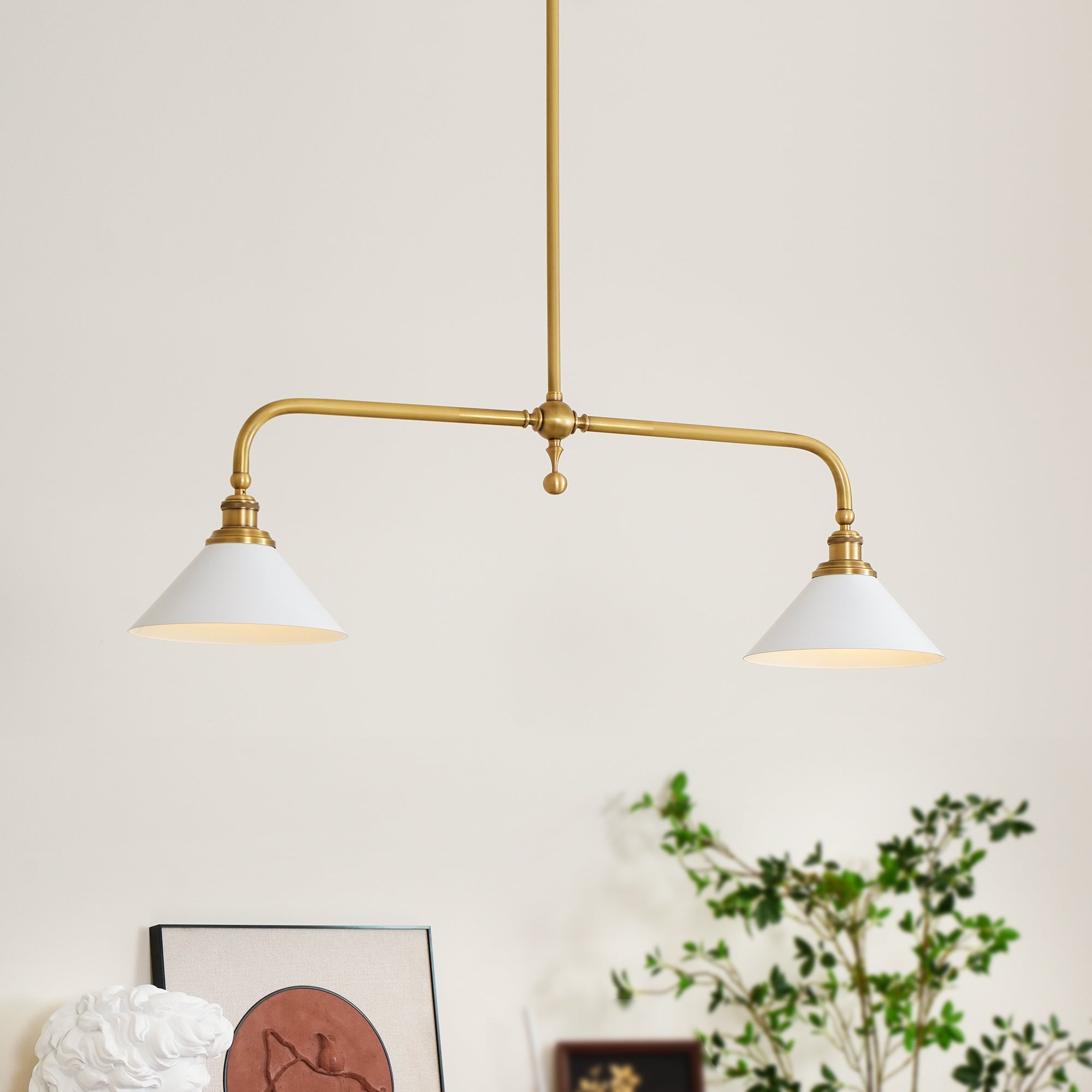Vallence Pendelleuchte Kronleuchter Luxus Messing Doppelkegel-Letslighting