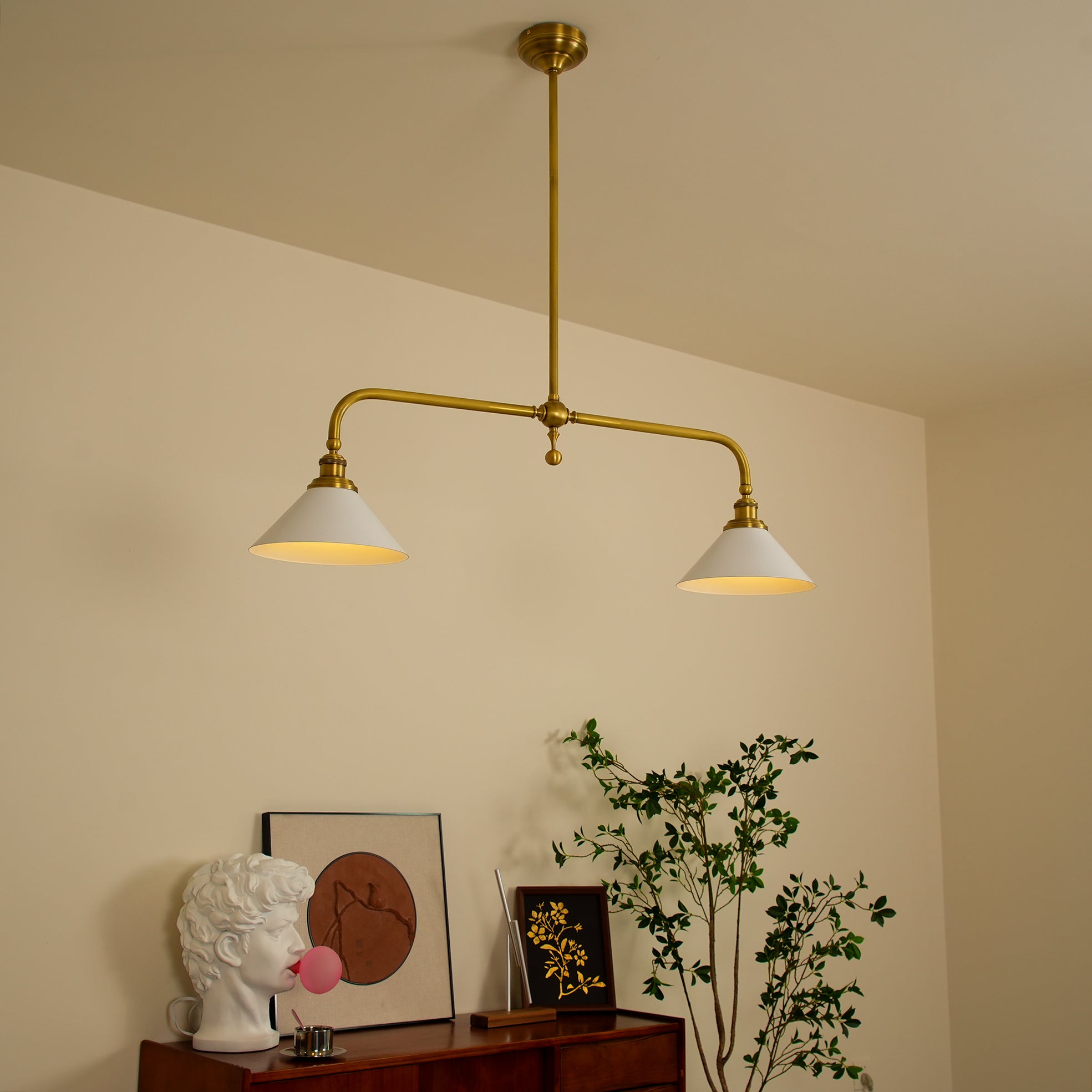 Vallence Pendelleuchte Kronleuchter Luxus Messing Doppelkegel-Letslighting