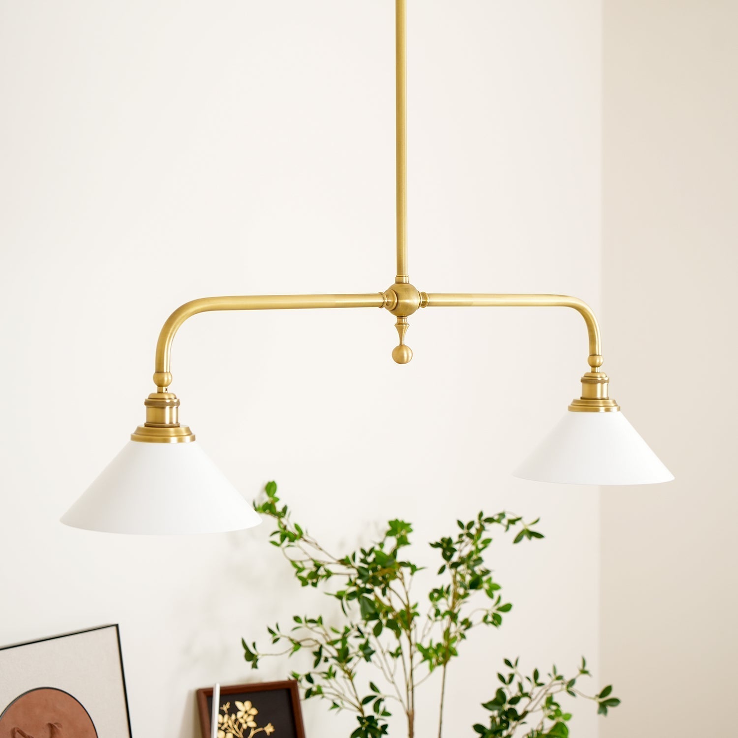 Vallence Pendelleuchte Kronleuchter Luxus Messing Doppelkegel-Letslighting
