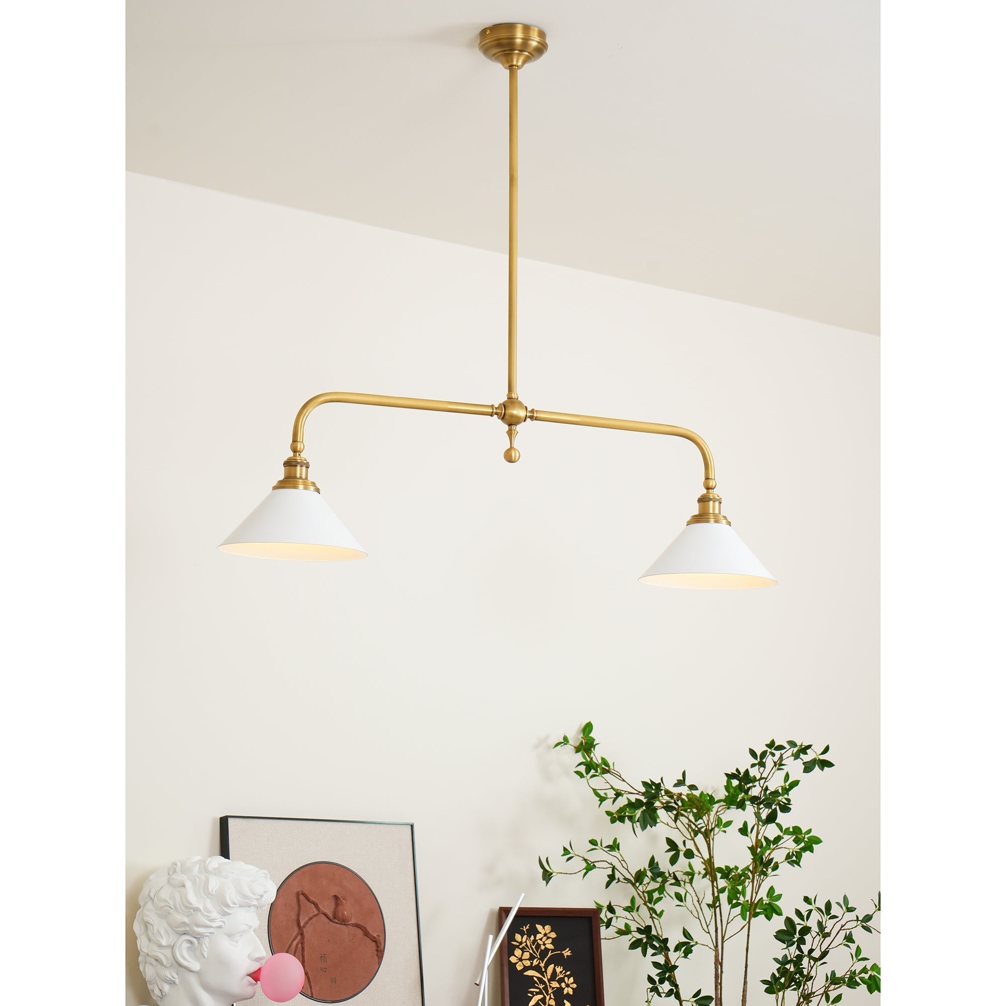 Vallence Pendelleuchte Kronleuchter Luxus Messing Doppelkegel-Letslighting