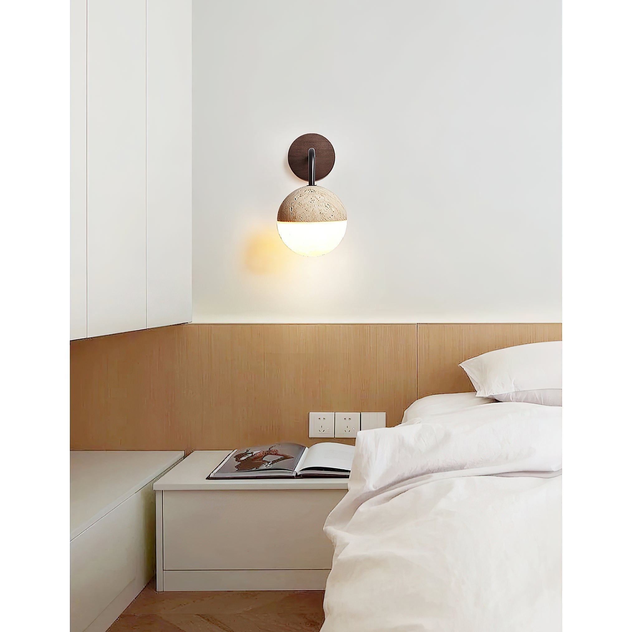 Ivmarila Modern Minimalist Travertine Wall Lamp - Letslighting