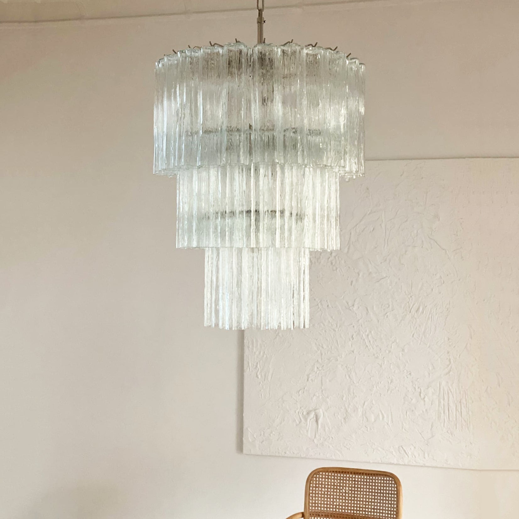 Aurora Chandelier Tiered Murano Glass Tube Waterfall Luxury - Neutralighting