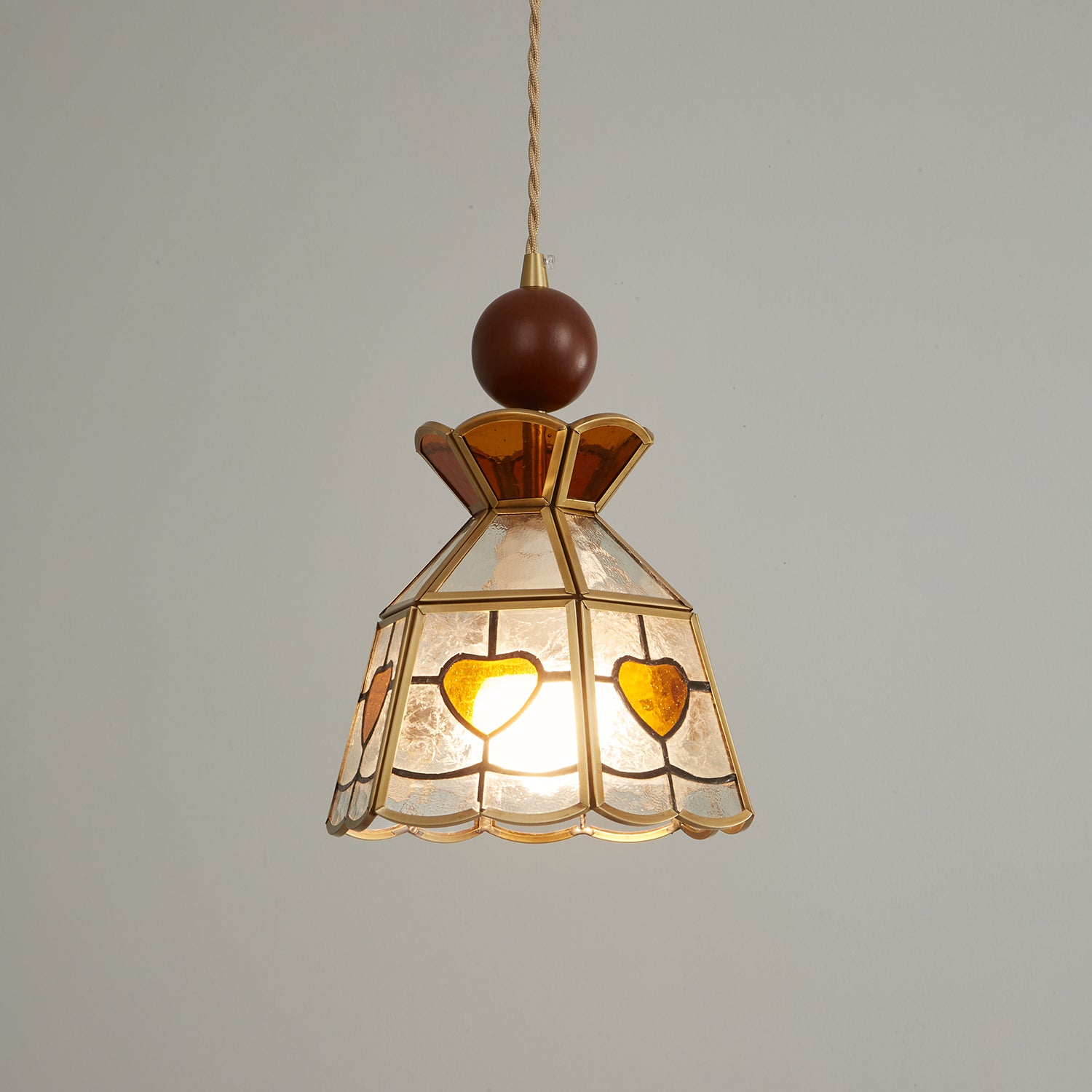 Florace Holz & Glas Vintage Pendelleuchte Lampe-Letslighting