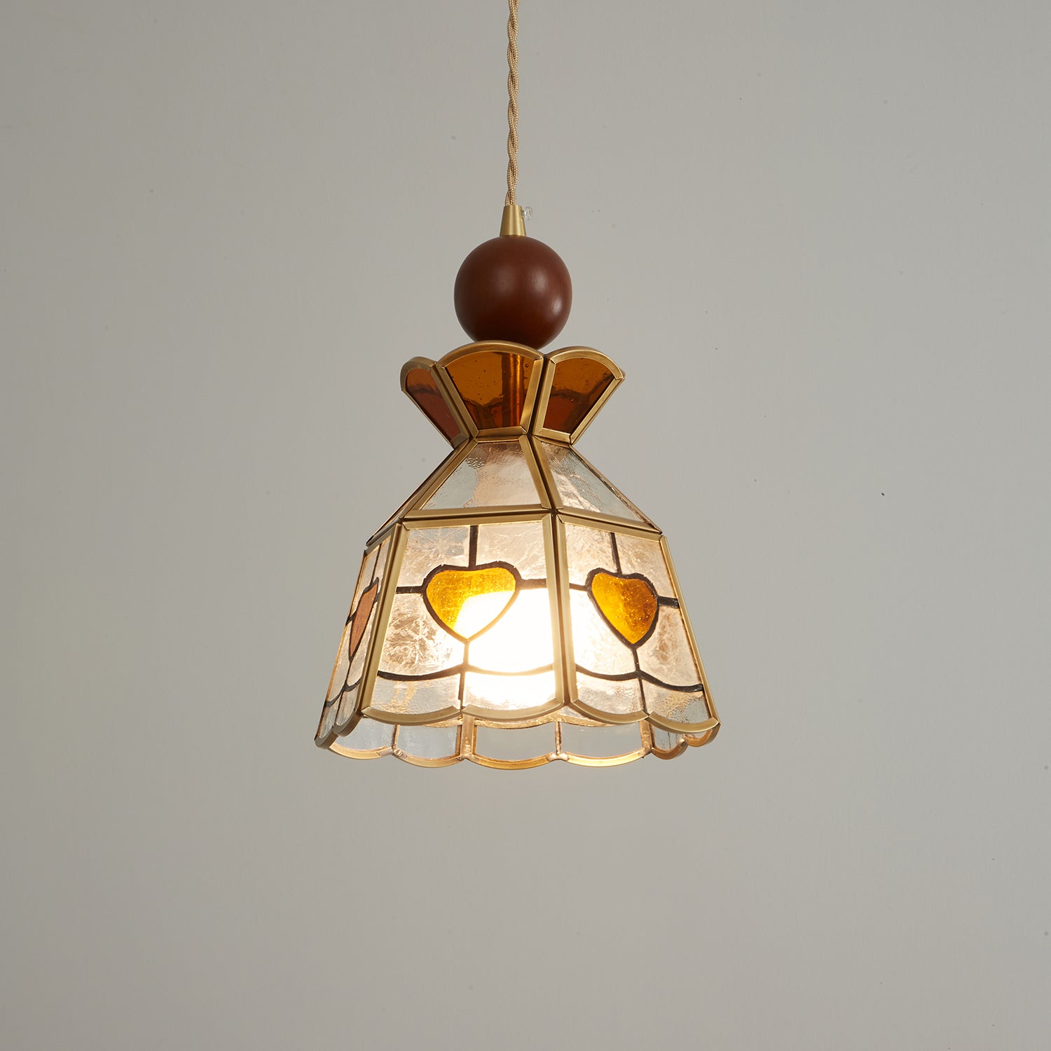 Florace Holz & Glas Vintage Pendelleuchte Lampe-Letslighting