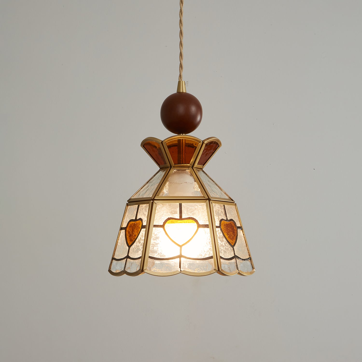 Florace Holz & Glas Vintage Pendelleuchte Lampe-Letslighting