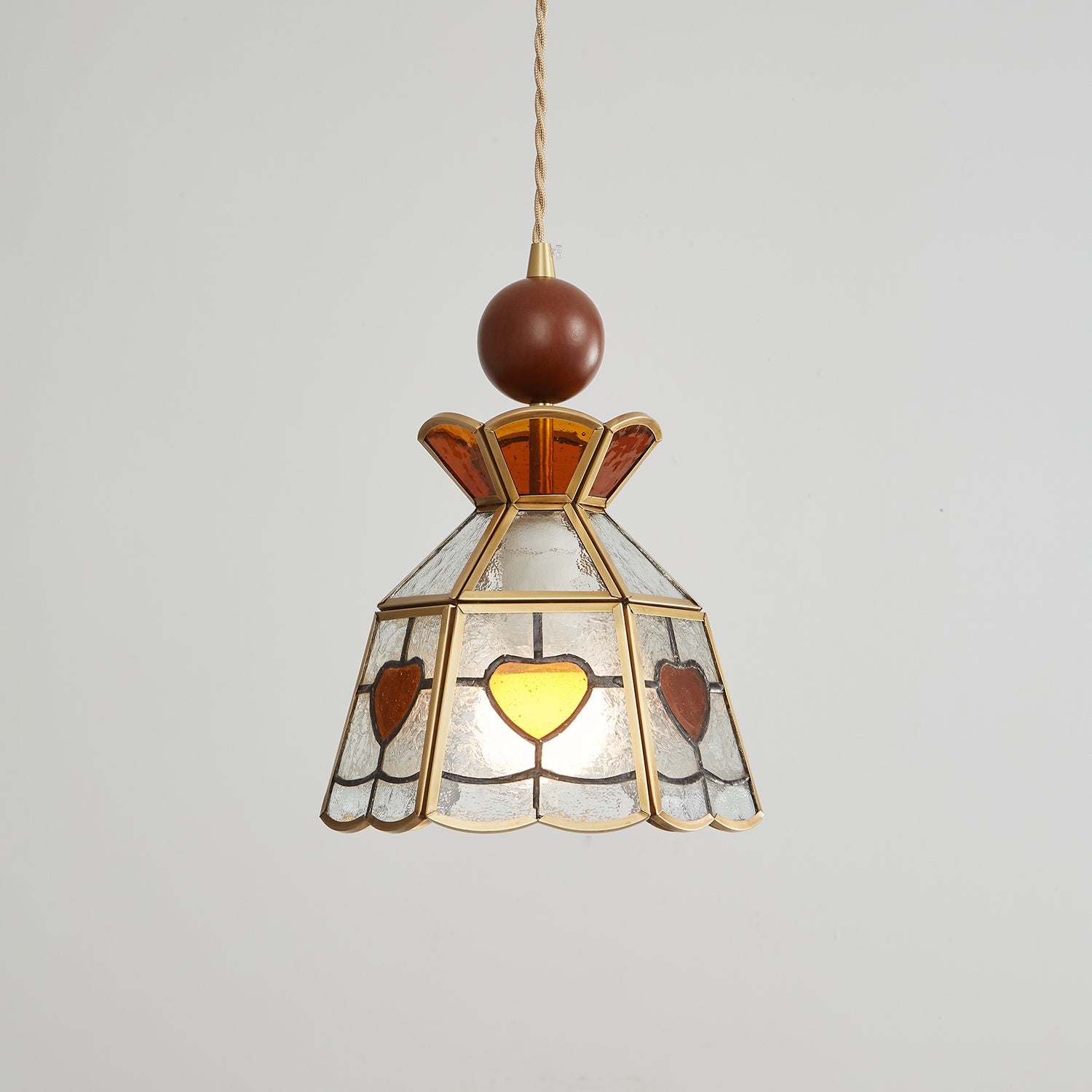 Florace Holz & Glas Vintage Pendelleuchte Lampe-Letslighting