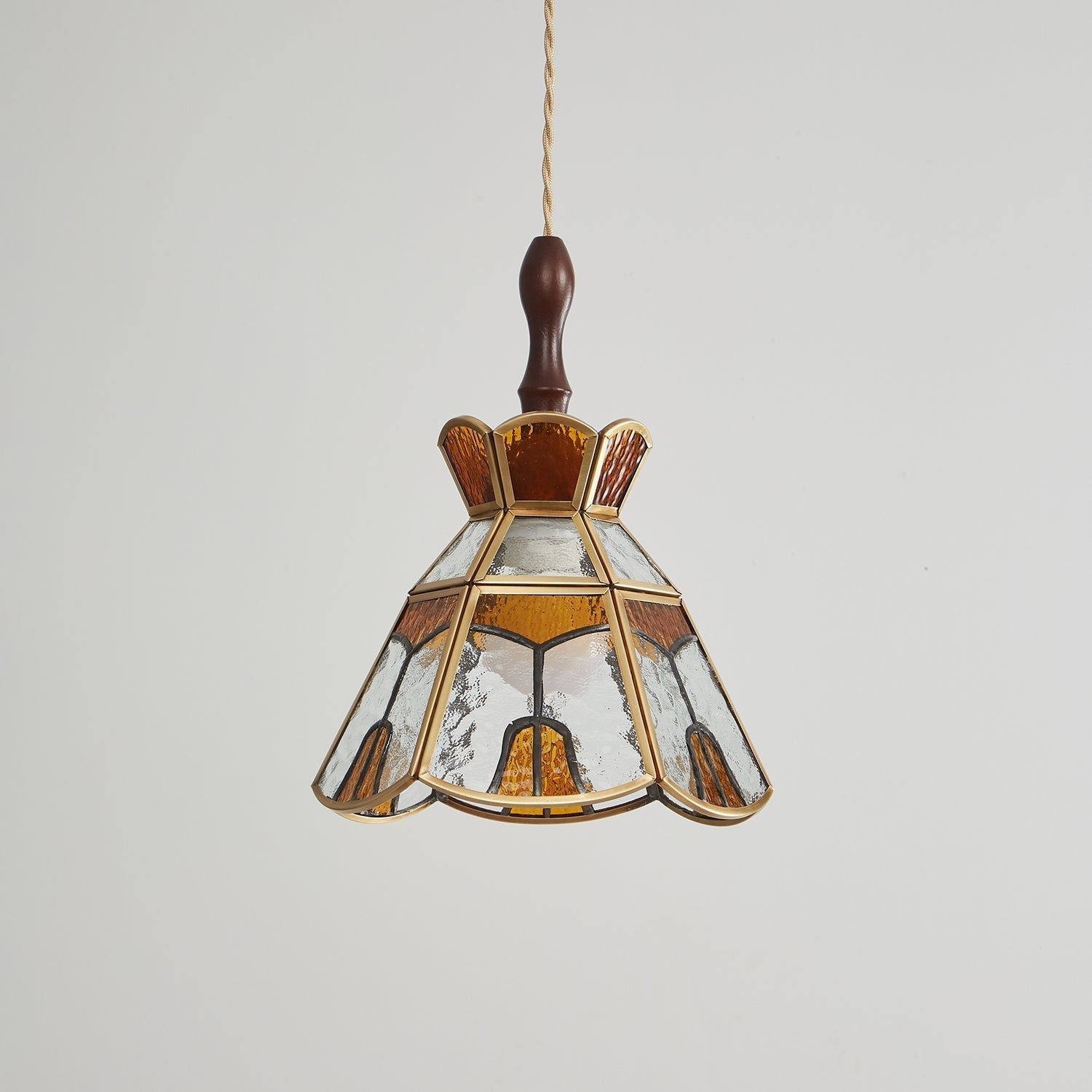 Florace Holz & Glas Vintage Pendelleuchte Lampe-Letslighting