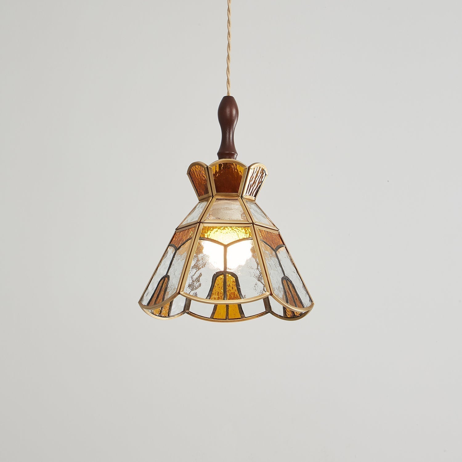 Florace Holz & Glas Vintage Pendelleuchte Lampe-Letslighting
